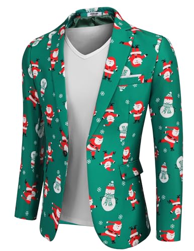 Christmas Blazer - Skating Santa Claus