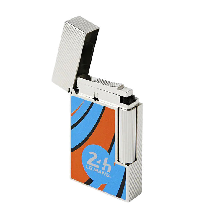 S.T. Dupont Ligne 2 Le Mans Orange & Chrome Luxury Lighter - Premium Windproof Butane Lighter for Cigars, Cigarettes & Outdoor Use