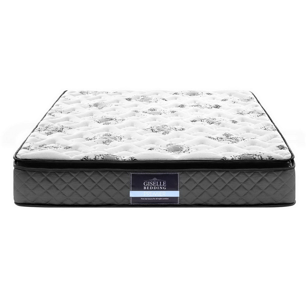Rocco Bonnell 24cm Thick Spring Mattress - Double Size Bed for Comfortable Sleep | Perfect for Guest Rooms, Dorms & Apartments