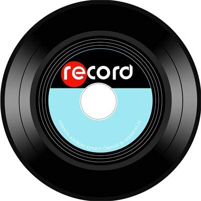 Round Black Vinyl Record Area Rug - 3.9' x 3.9' Luxury Bedroom Carpet, Living Room Floor Mat, Kids Room Decor | Music Theme Home Décor for Bedside, Door Entry & Indoor Spaces - Perfect for Music Lovers' Apartments & Dorm Rooms