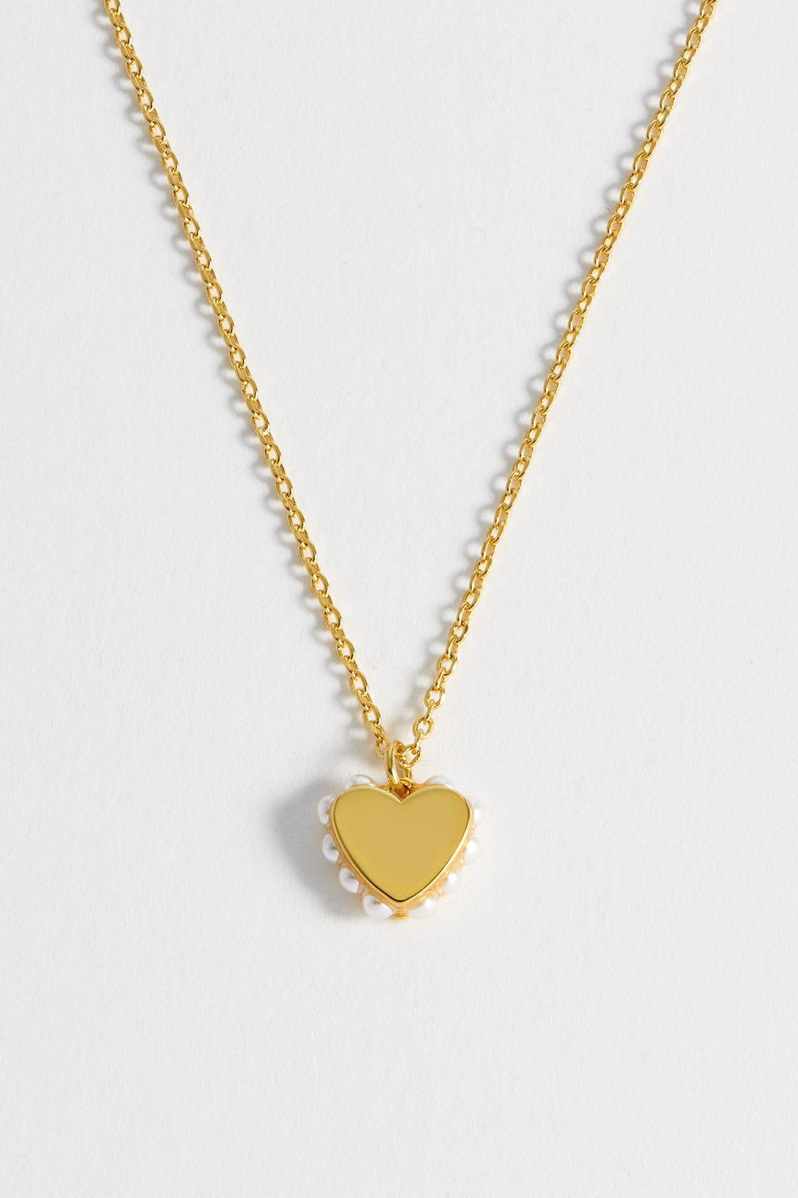 Elegant Heart Pendant Necklace with Side Pearls - Perfect for Valentine's Day Gifts, Anniversaries & Romantic Occasions
