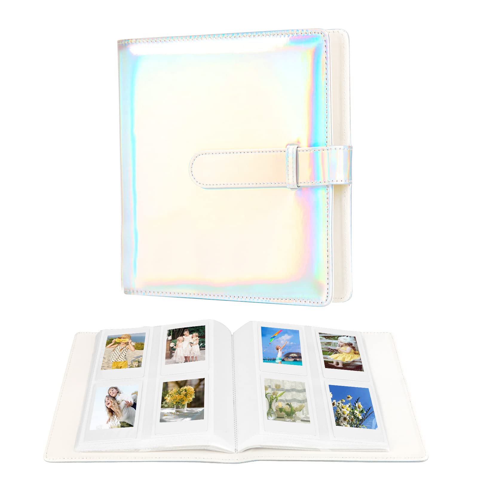 256 Pockets Mini Photo Album for Fujifilm Instax Mini 12/11/9/40/99/90/8/7/Evo/LiPlay & Polaroid Snap/PIC-300/Z2300 Cameras | Compatible with Zip Instant Printer & Kodak 2x3 Film (Magic Silver) | Perfect for Travel, Parties, and Memory Keeping