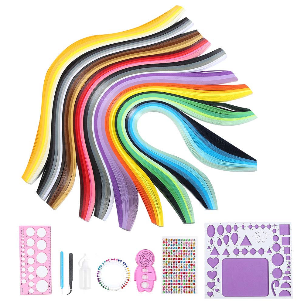 Quilling Paper Strips for DIY Crafts - Premium Art Paper for Scrapbooking, Photo Albums & Card Making - Perfect for Handmade Greeting Cards, Home Decor & Gift Wrapping