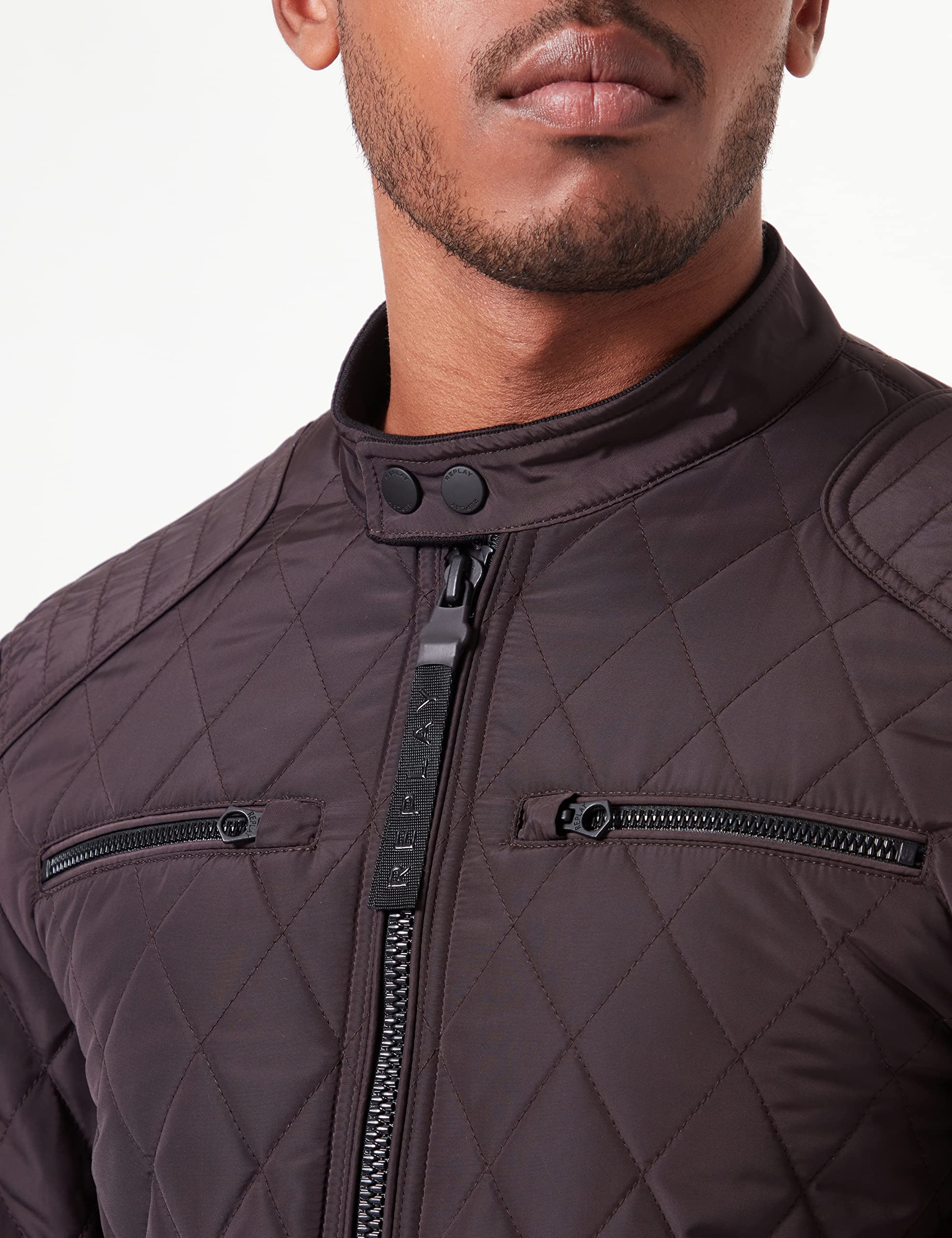 Replay Men's Lightweight Waterproof Jacket - Windproof Outdoor Coat for Hiking, Camping & Travel - Stylish Casual Wear for Everyday Use