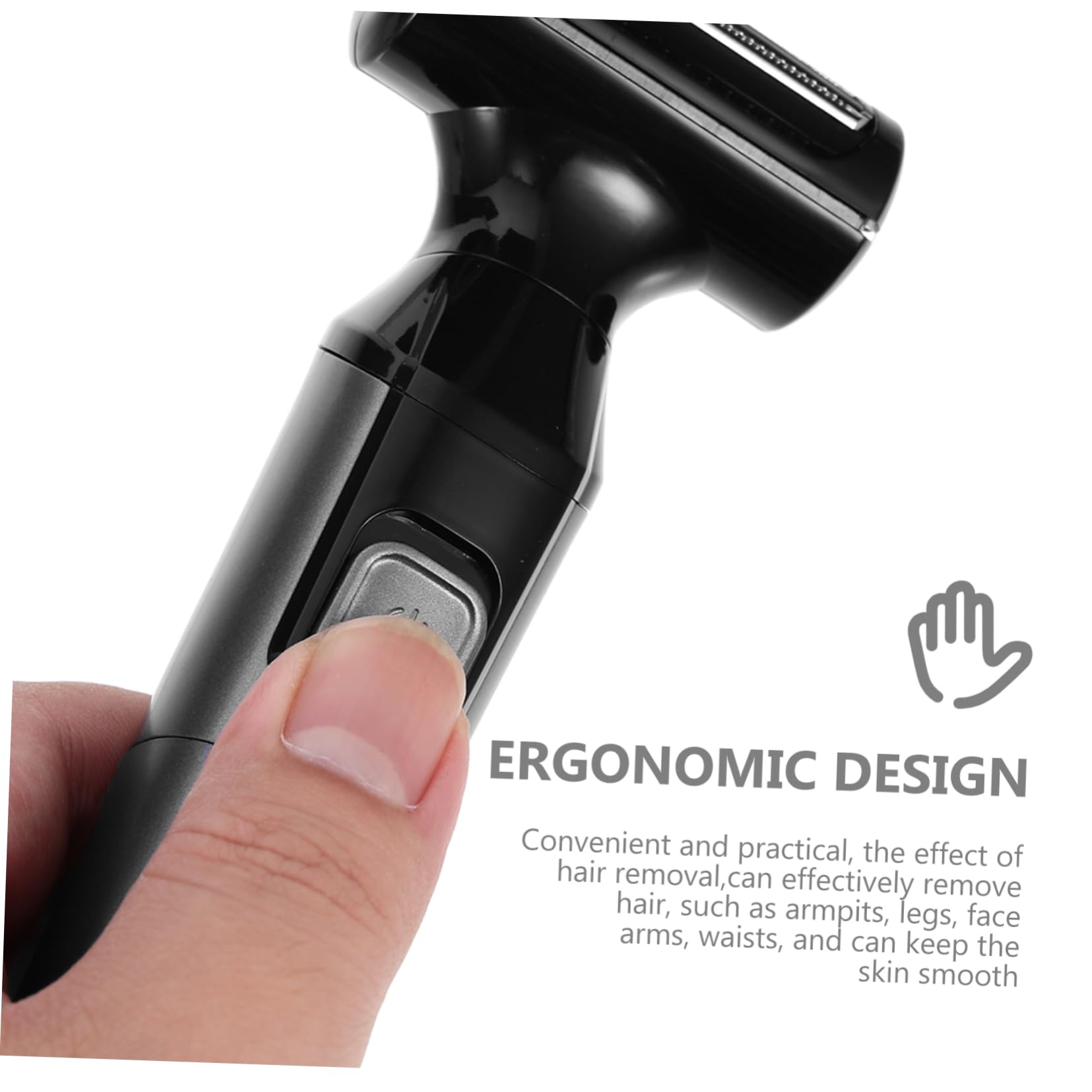 **Healeved Cordless Electric Shaver & Trimmer for Men – Rechargeable Face & Body Hair Removal – Black ABS Design – Perfect for Travel, Gym & Daily Grooming**