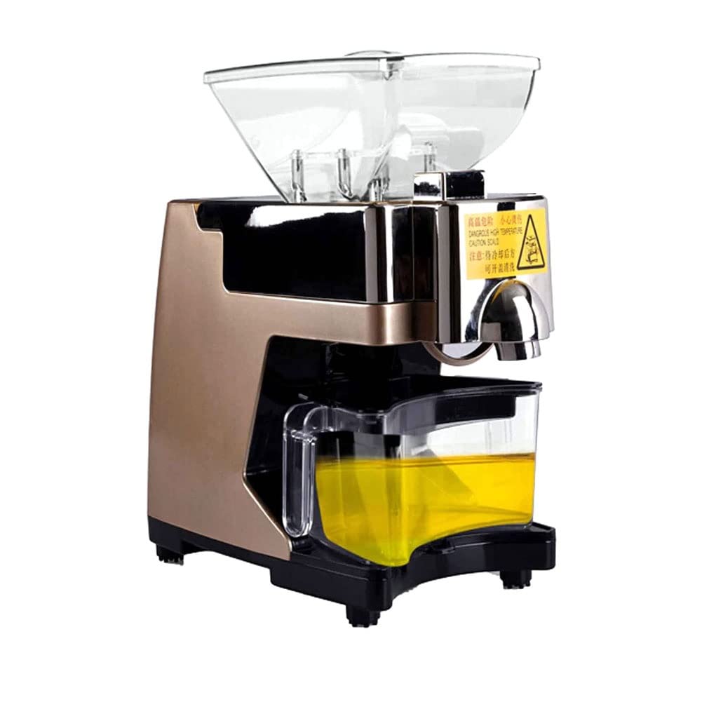 Automatic Stainless Steel Household Oil Press Machine - Intelligent Cold Press for Olive, Peanut, Sesame & Coconut Oil - Perfect for Home Kitchen, Healthy Cooking & DIY Oil Extraction
