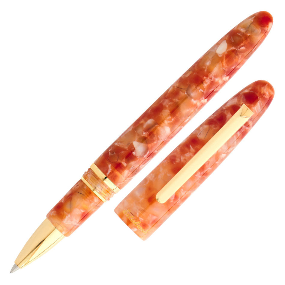 Esterbrook Estie Rollerball Pen - Petrified Forest Design with Premium Gold Trim - Perfect for Office, Journaling & Luxury Gift Giving