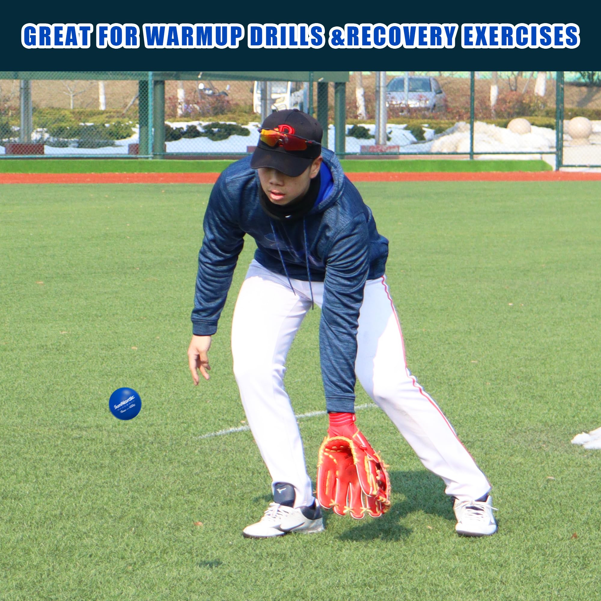 9 Pack Weighted Baseballs (16 oz) - Professional Hitting & Pitching Training Balls for Power Improvement - Perfect for Baseball Practice, Batting Drills & Strength Training - Suitable for All Skill Levels from Beginners to Pros