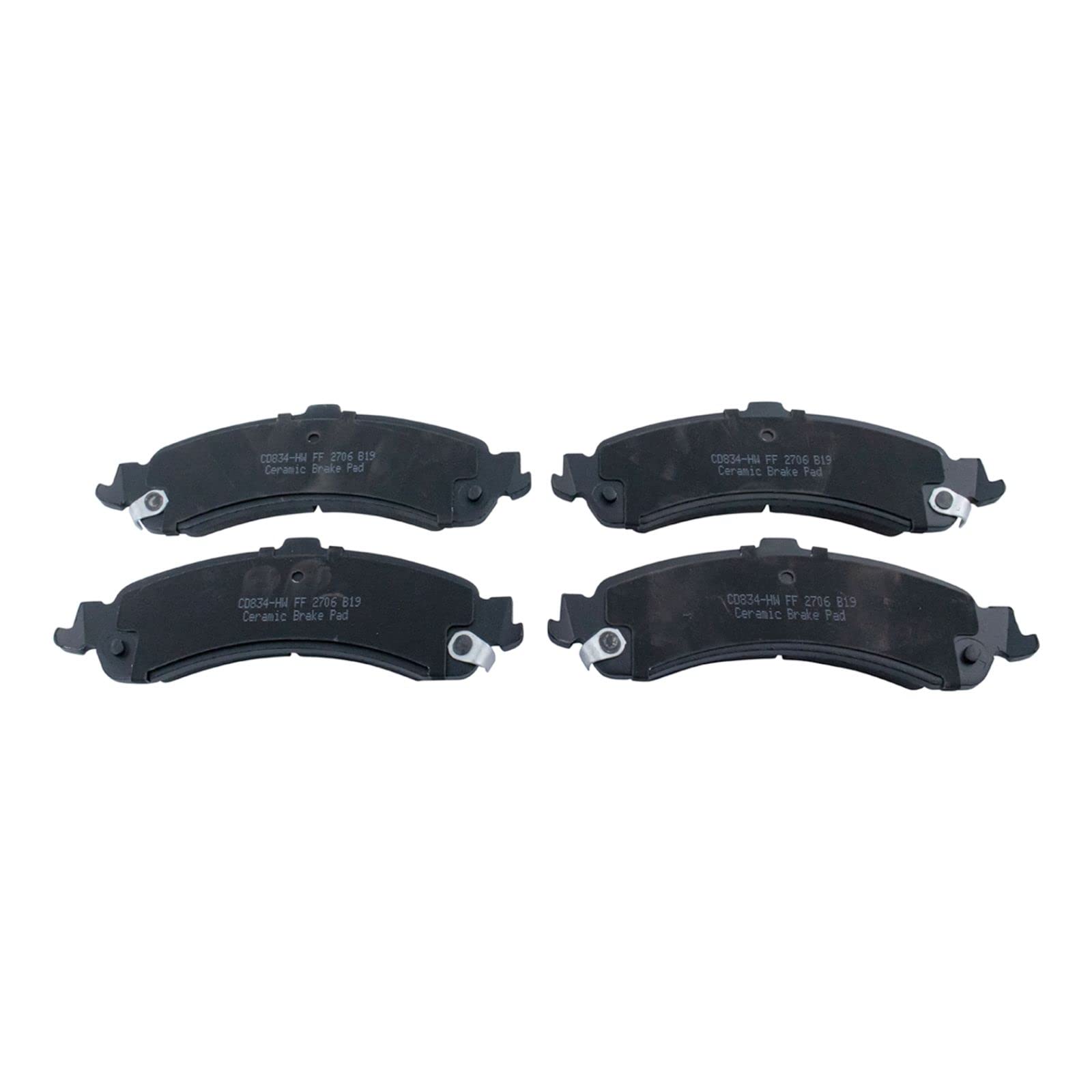 High-Quality Rear Ceramic Brake Pad & Rotor Parking Shoe Kit - Compatible with GM Vehicles | Durable Coated Backing Plates | Perfect for Daily Commuting, City Driving & Heavy-Duty Use