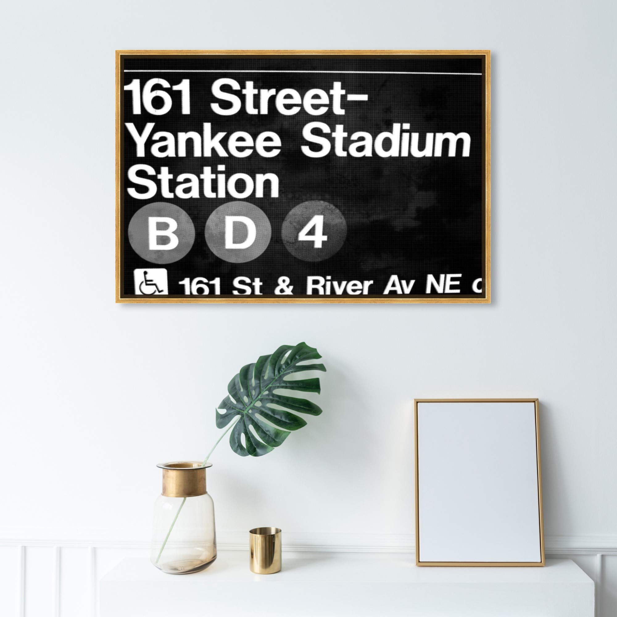 Yankee Stadium Framed Wall Art Canvas Print - New York City Skyline Decor for Home, Office & Gifts | USA Cities & Landmarks Collection