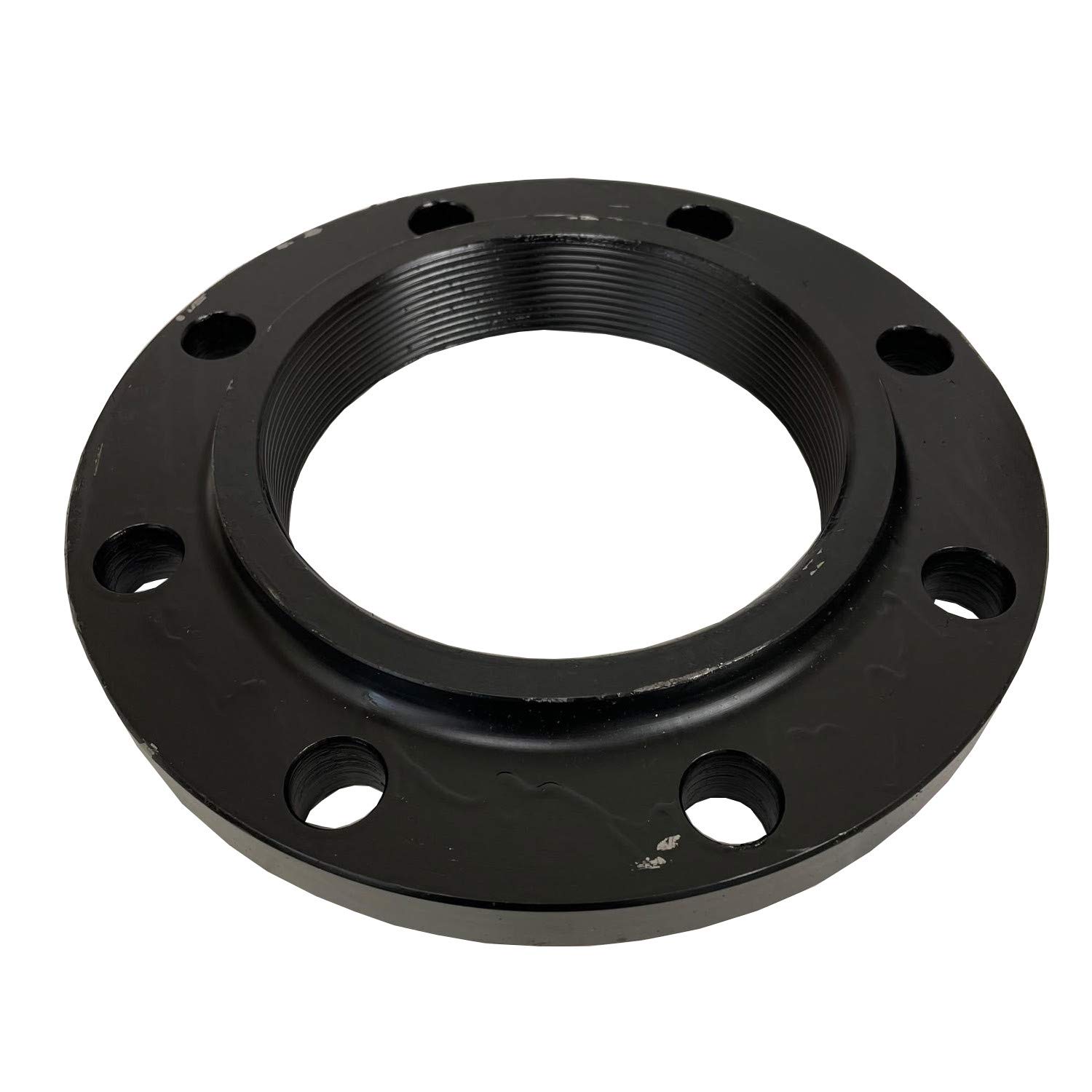 600T Carbon Steel Flange - 6 Inch NPT Thread Pipe Size, Raised Face, ANSI Class 150 - High Pressure Pipe Fittings for Industrial Plumbing and Oil/Gas Applications