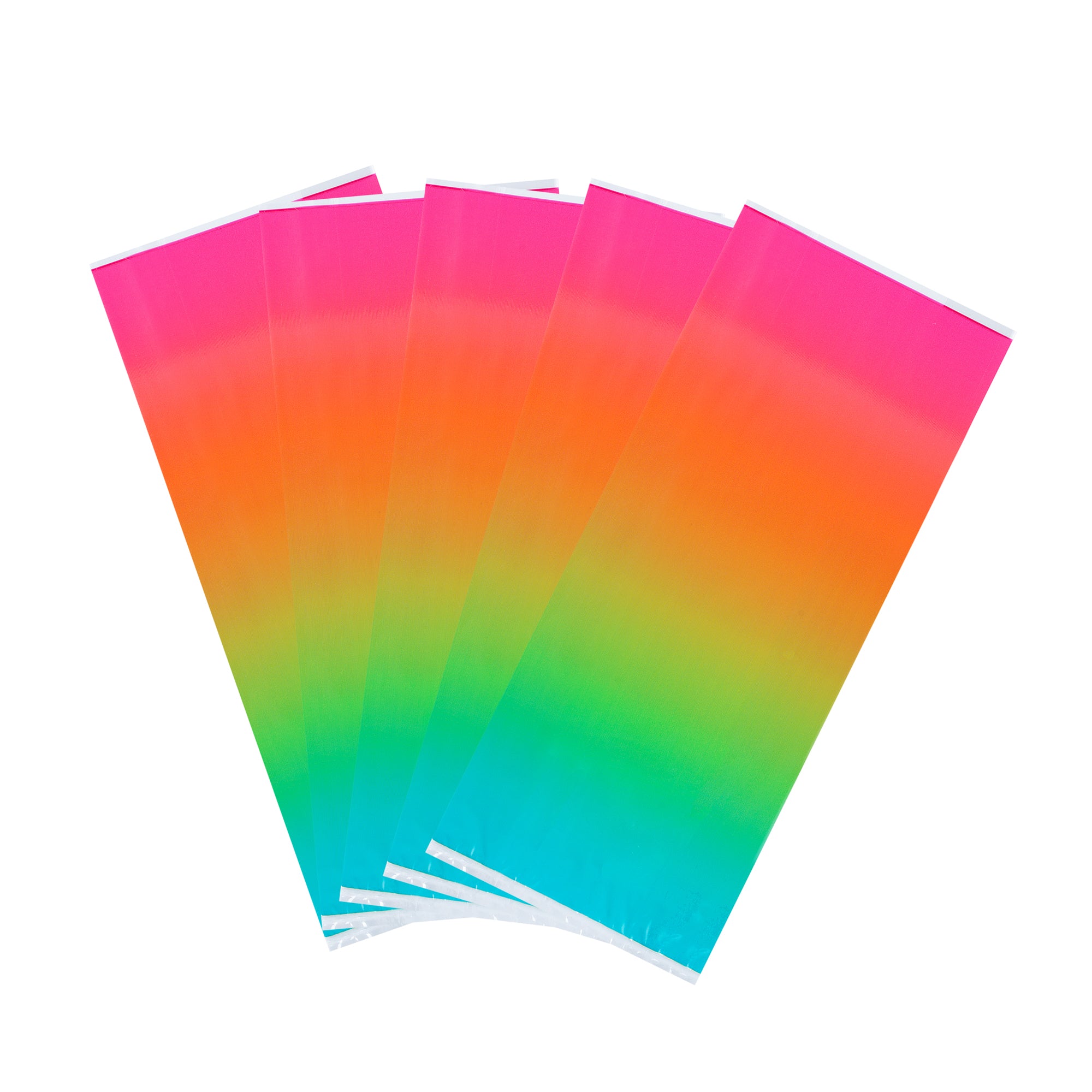 Rainbow Ombre Plastic Candy Bags - 4 x 2 x 9.5 Inches Gusseted Stand-Up Pouches (4000 Count Bulk Box) - Perfect for Candy Packaging, Party Favors & Retail Display
