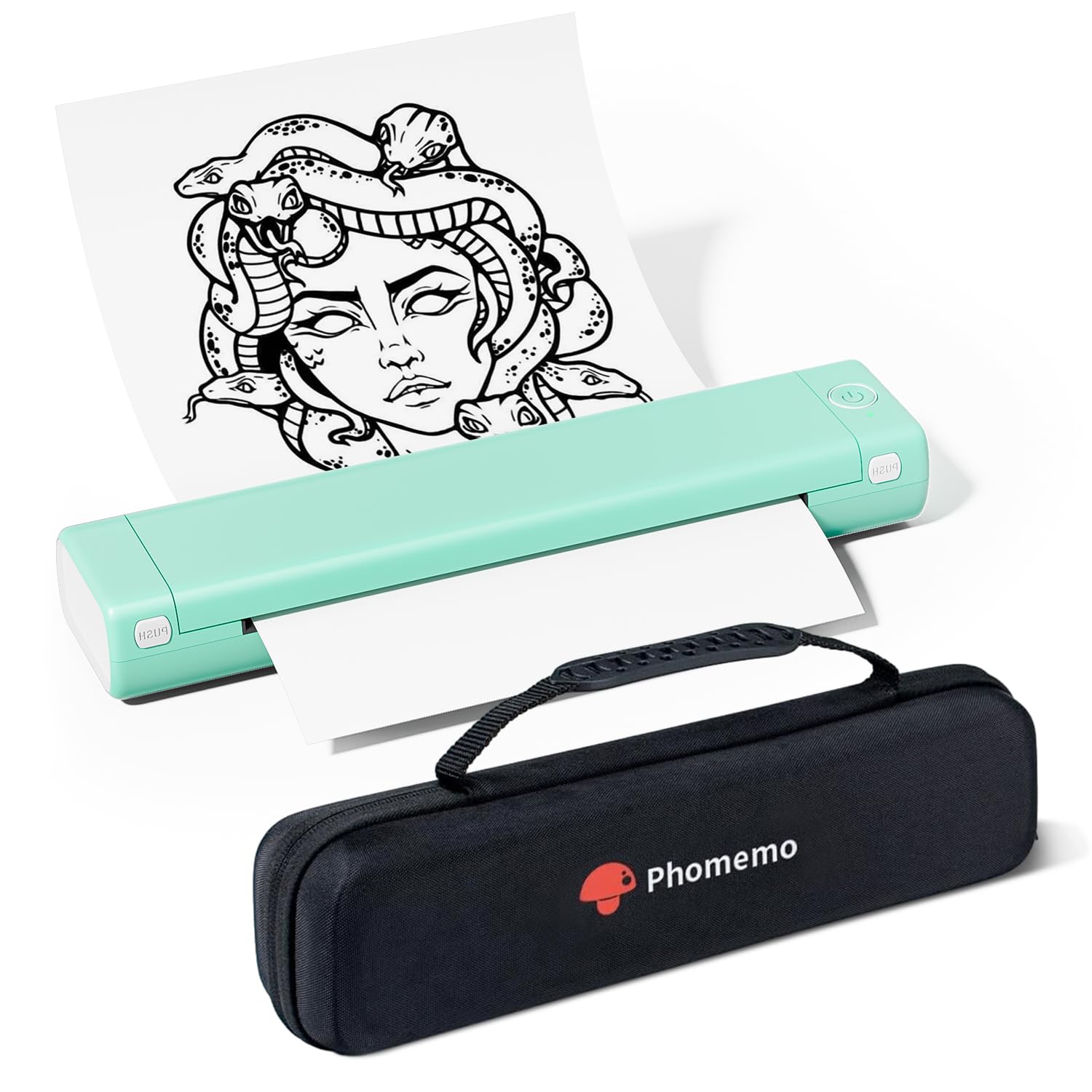 Phomemo Portable Wireless Bluetooth Printer for Travel - Compact Thermal Printer Compatible with iOS & Android, Supports 8.5