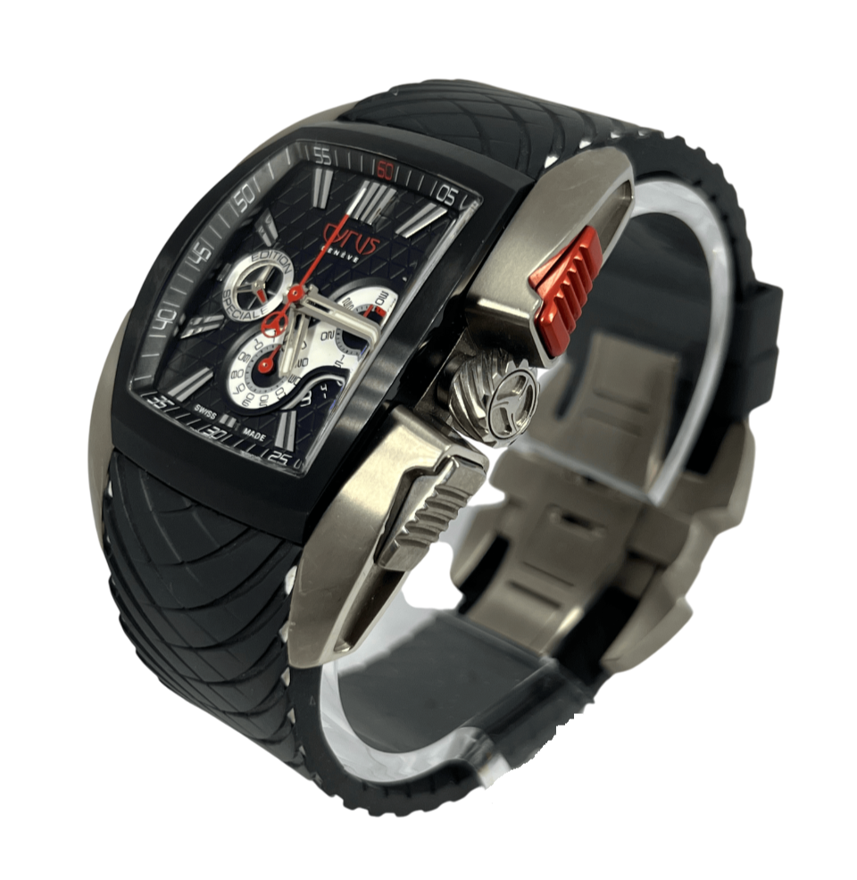 Cyrus Geneve Monaco GP Titanium Men's Watch - Luxury Swiss Automatic Chronograph for Business & Formal Occasions