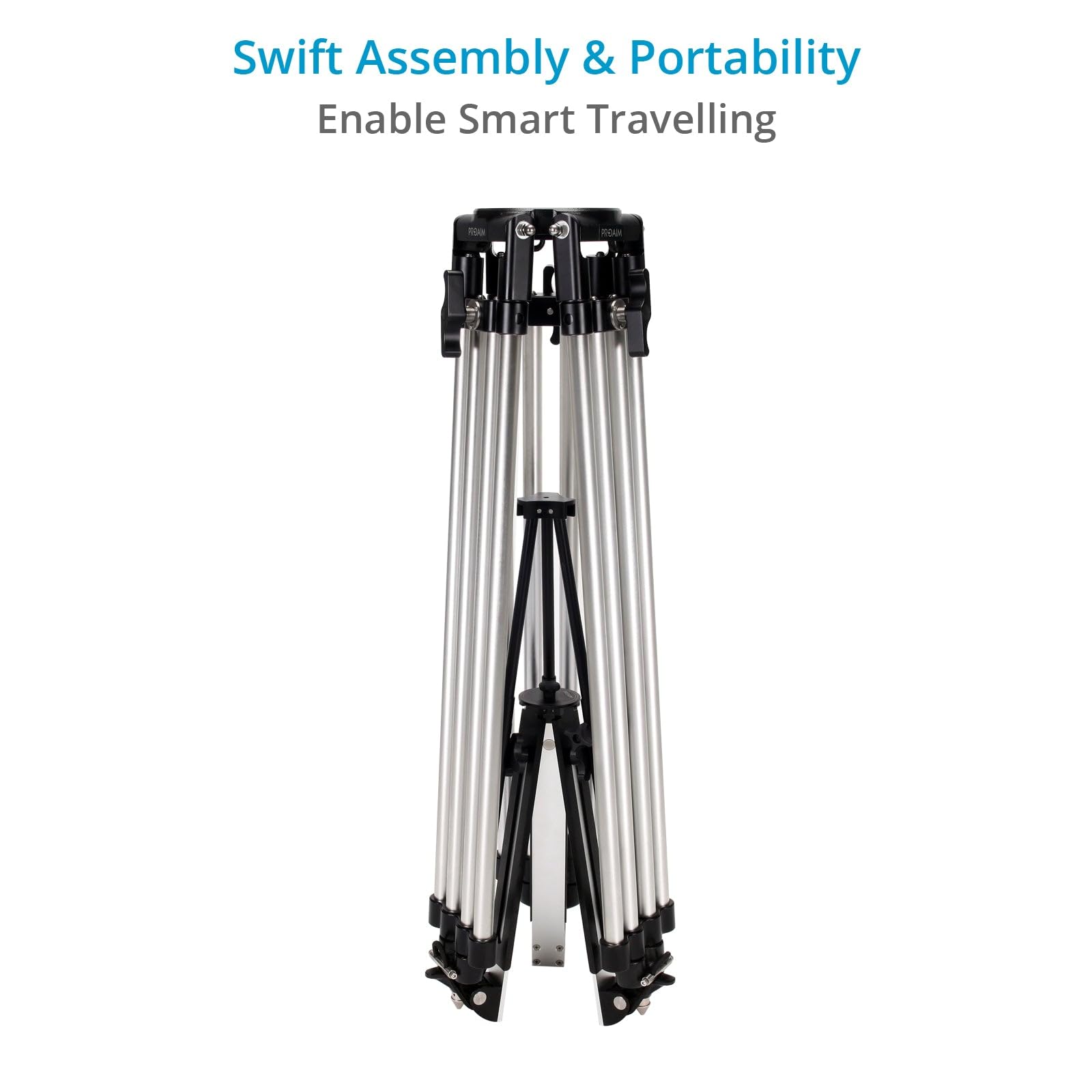 PROAIM Heavy-Duty 150mm Camera Tripod Stand with Spreader - 250kg/551lb Payload, 35