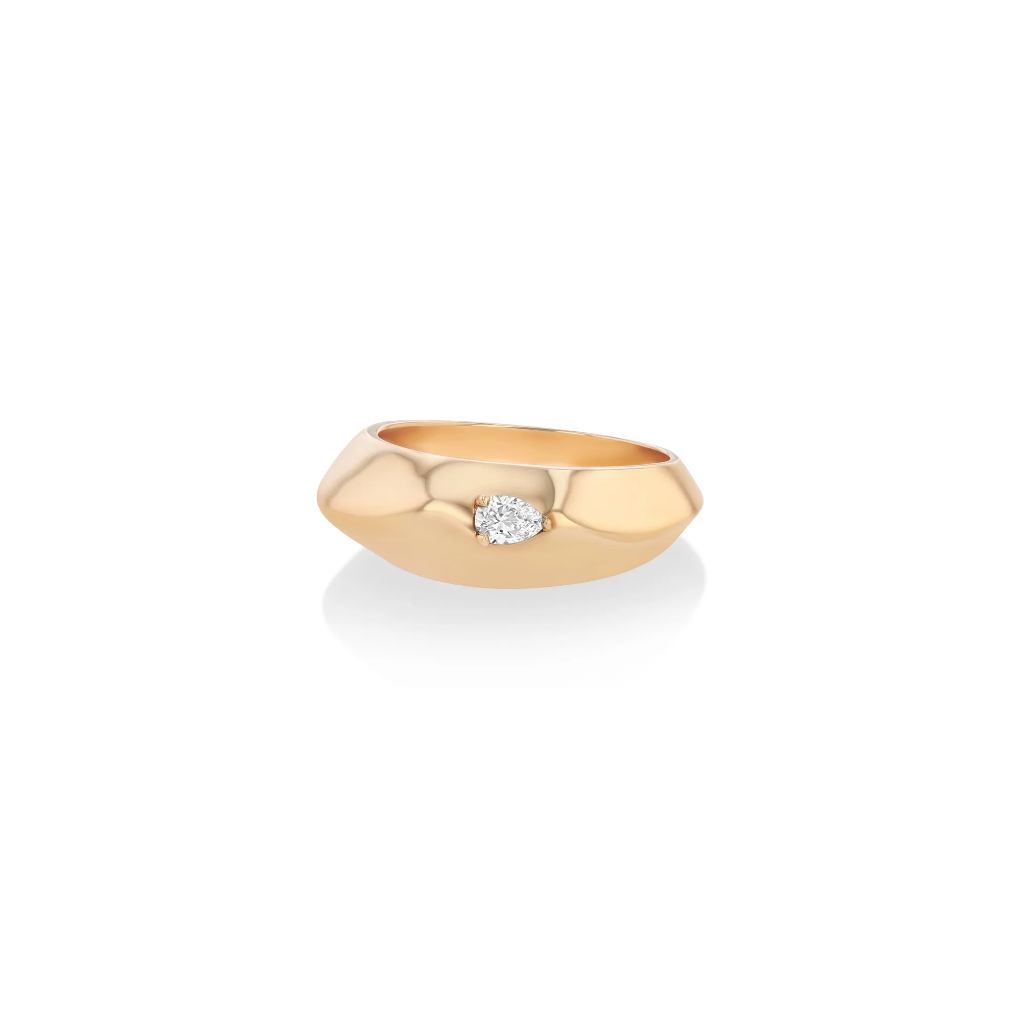 14K Gold Ring with Pear-Cut Diamond for Women - Elegant Dainty Jewelry for Engagement, Wedding, Anniversary & Special Occasions