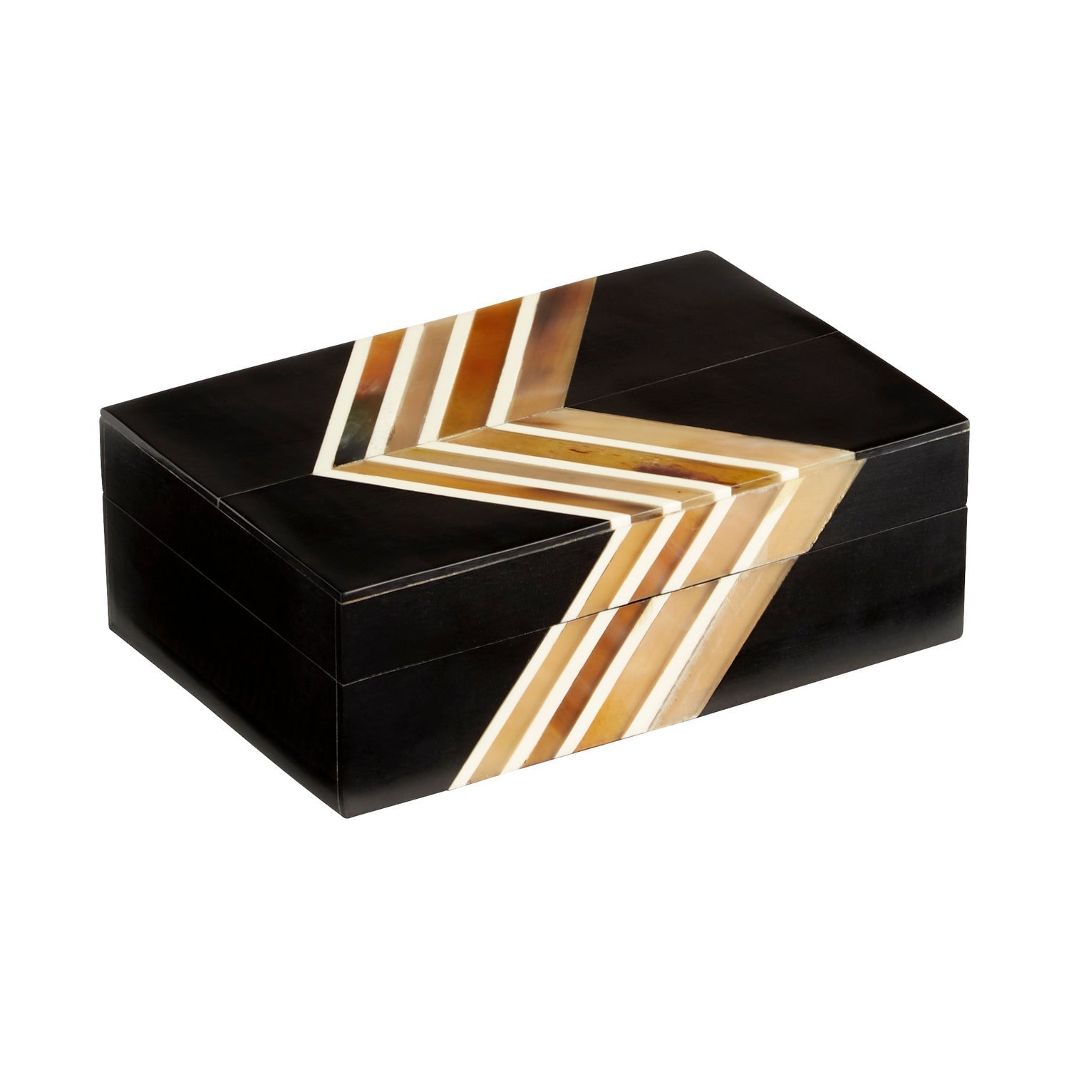 Cyan Design 11144 Salvador Container - Small Black & Brown Decorative Box for Home Storage & Organization | Perfect for Jewelry, Office Supplies & Keepsakes