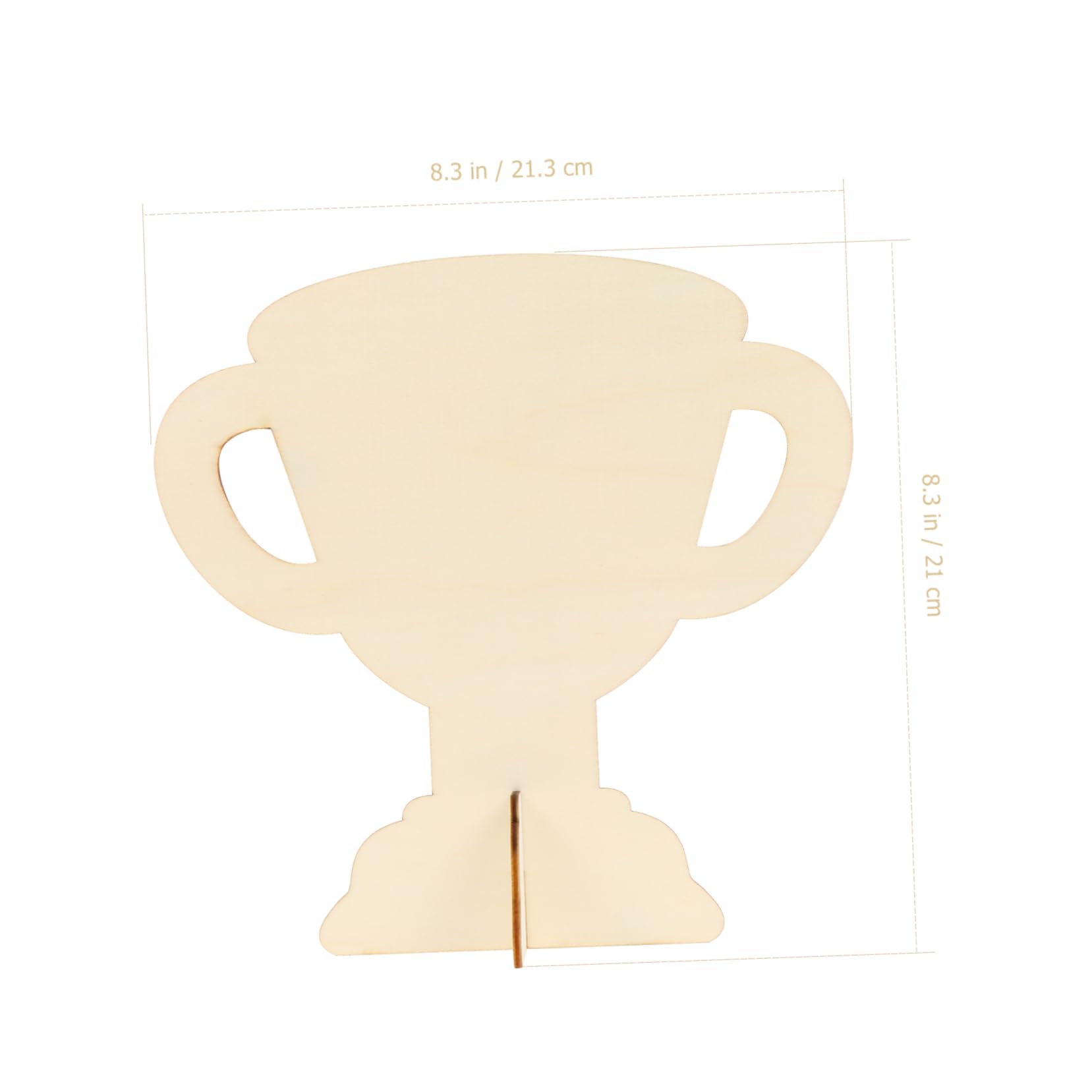 KITANDOVE 6-Piece Wooden White Embryo Trophy Set - Handcrafted Durable Toy Trophies for Kids | Perfect for Classroom Rewards, Party Favors & Children's Room Decor