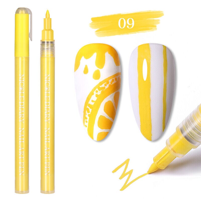 Nicole Diary Nail Art Pen - Professional Nail Painting Tool for DIY Manicures at Home, Salon & Travel | Perfect for Gel Polish, Acrylic Nails & Nail Art Designs
