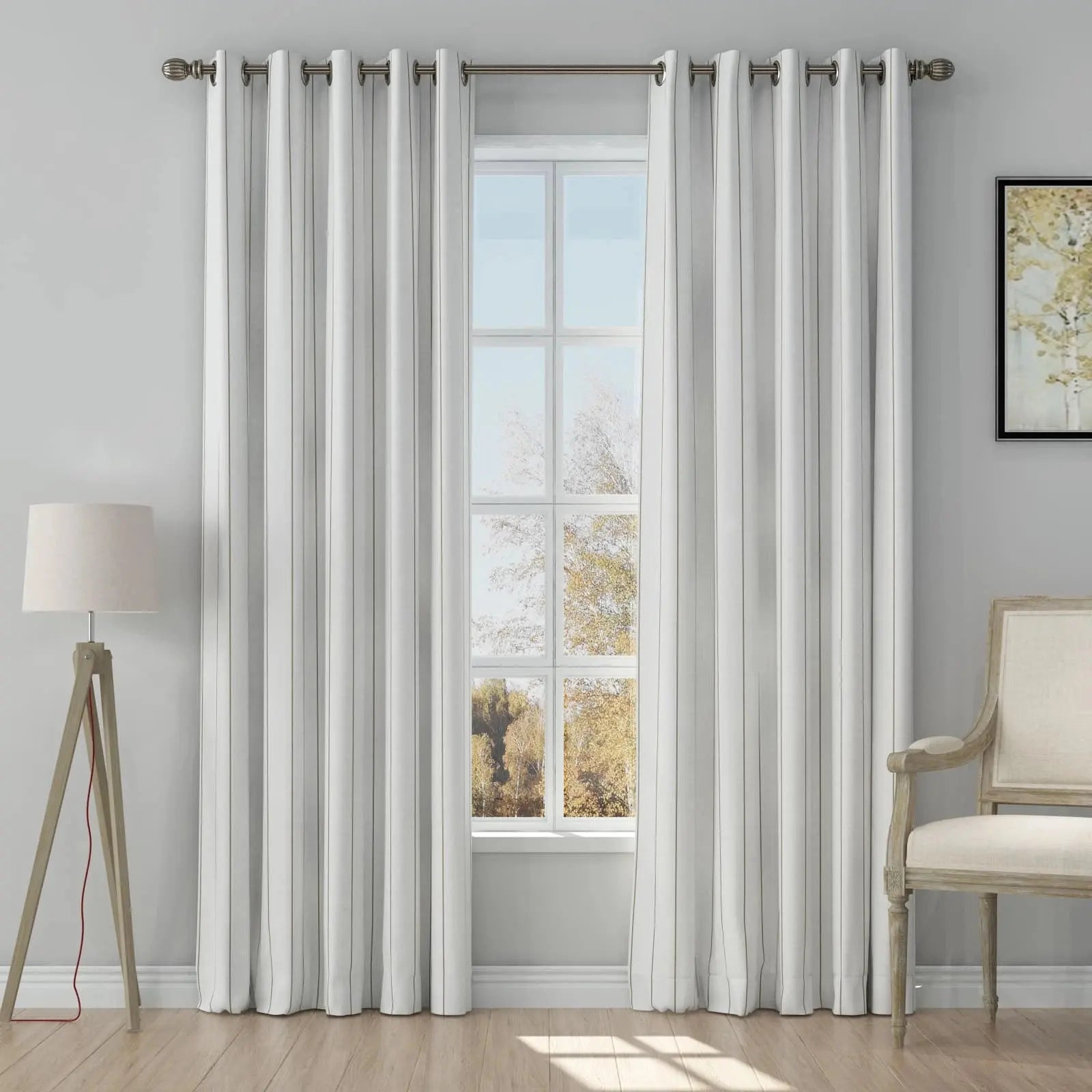 Wide Stripe gray white gray WS16