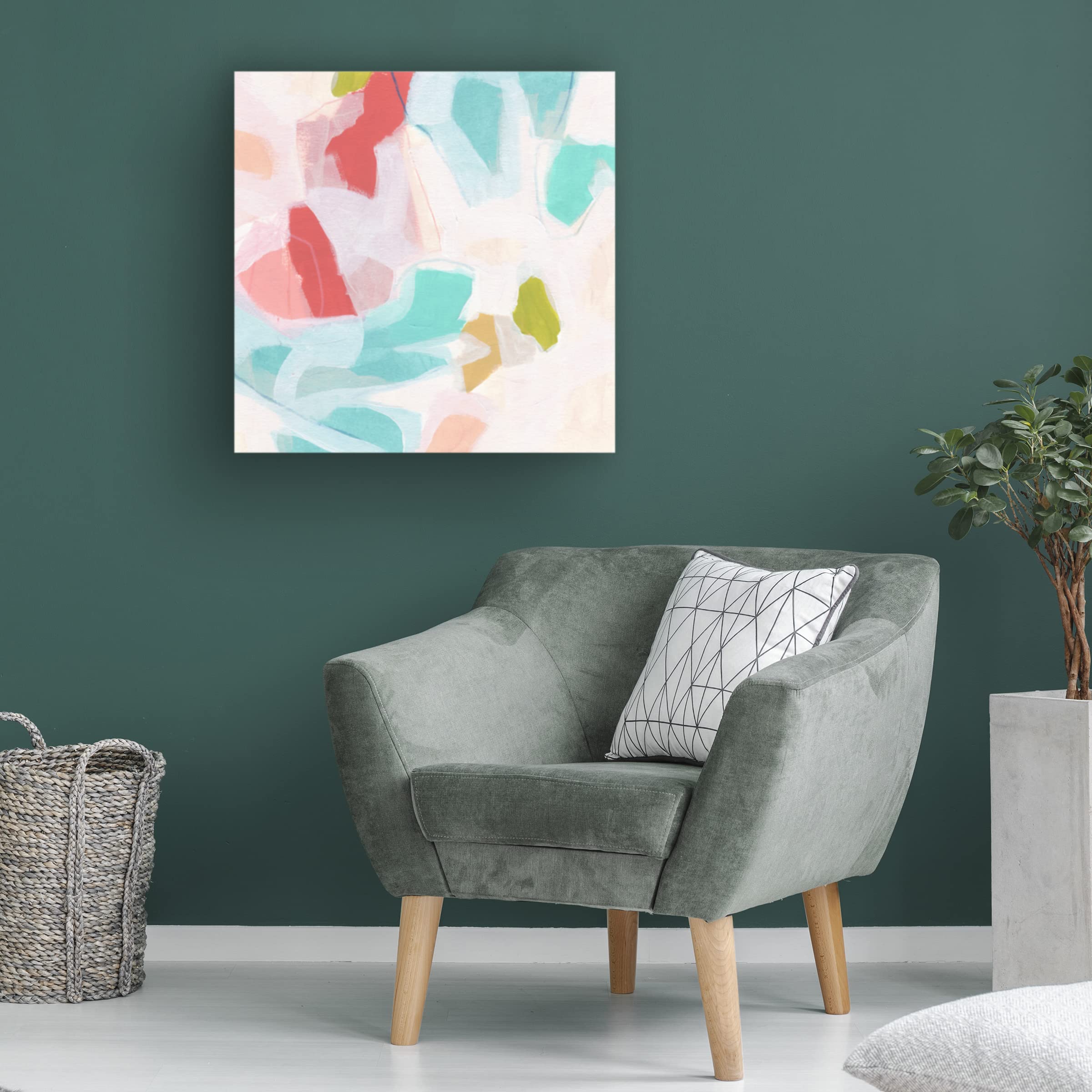 Trademark Fine Art 'Mosaic Momentum IV' Canvas Wall Art by June Erica Vess - Modern Abstract Painting for Living Room, Bedroom & Office Decor