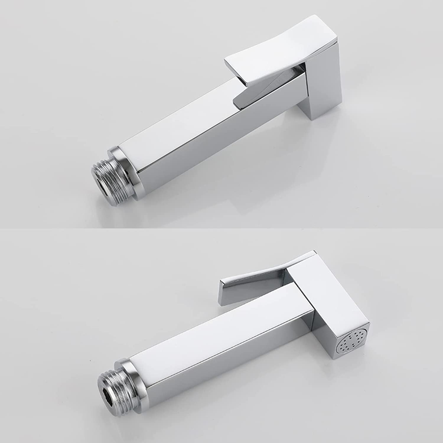 Handheld Toilet Sprayer Kit - Chrome Brass Bathroom Diaper Sprayer with Hot & Cold Water, Wall Mounted Stainless Steel Hose - Perfect for Bathing Pets & Baby Care