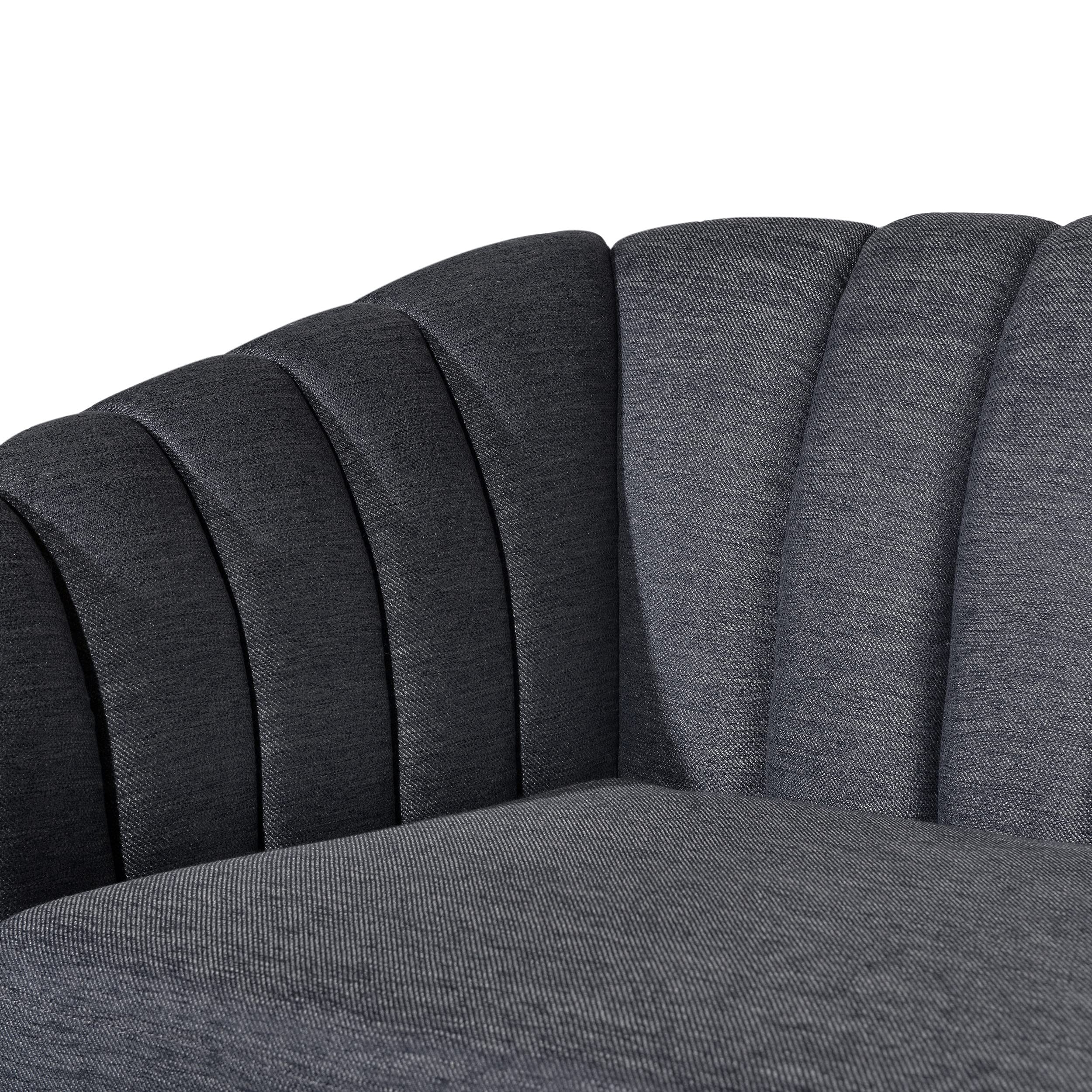 Christopher Knight Home Ansonia Sofa - Charcoal Gray & Dark Walnut Finish - Modern Living Room Furniture for Small Spaces & Apartments