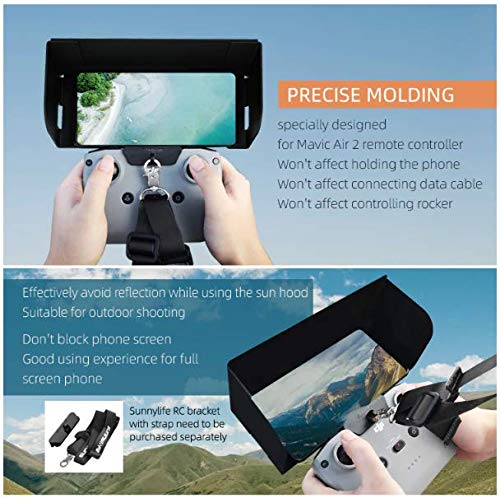 DJI Mavic 3 / Air 2 / Mini 2 Controller Sun Hood - Anti-Glare Drone Accessory for Outdoor Flying & Bright Light Conditions