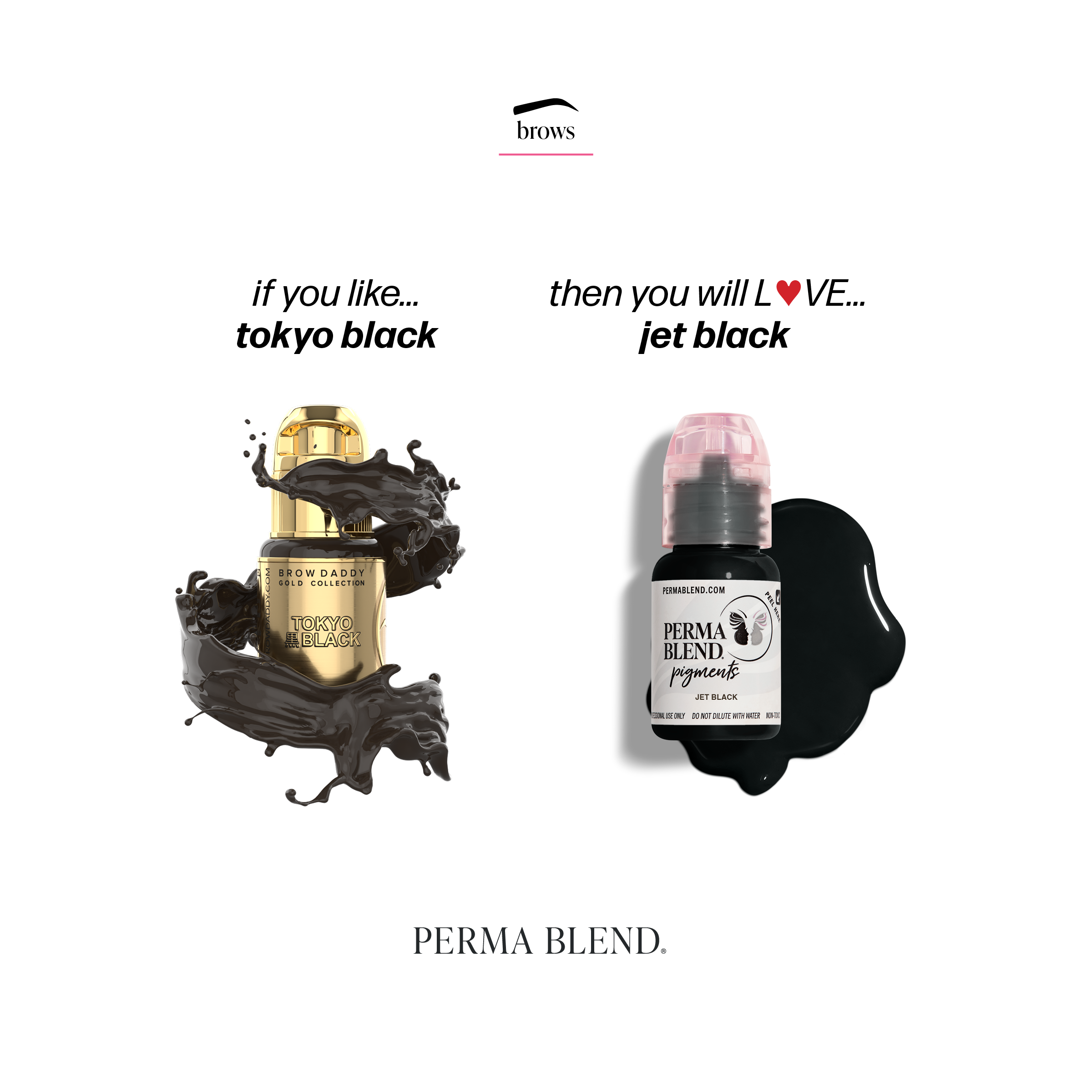 Perma Blend Jet Black Tattoo Pigment - Professional Tattoo Ink for Artists, Permanent Makeup & Body Art - Ideal for Eyebrows, Eyeliner & Cosmetic Tattooing