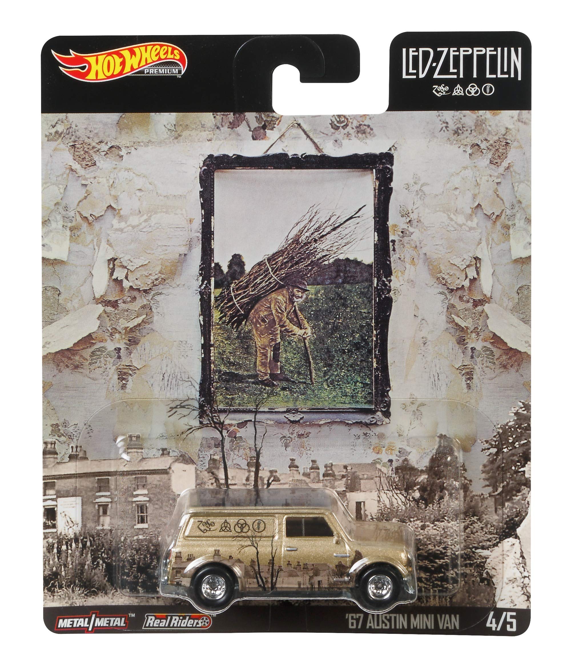 Hot Wheels Led Zeppelin '67 Austin Mini Van Die-Cast Toy Car - Collectible 1:64 Scale Model for Kids & Adults - Perfect for Display, Gifts, and Racing Play