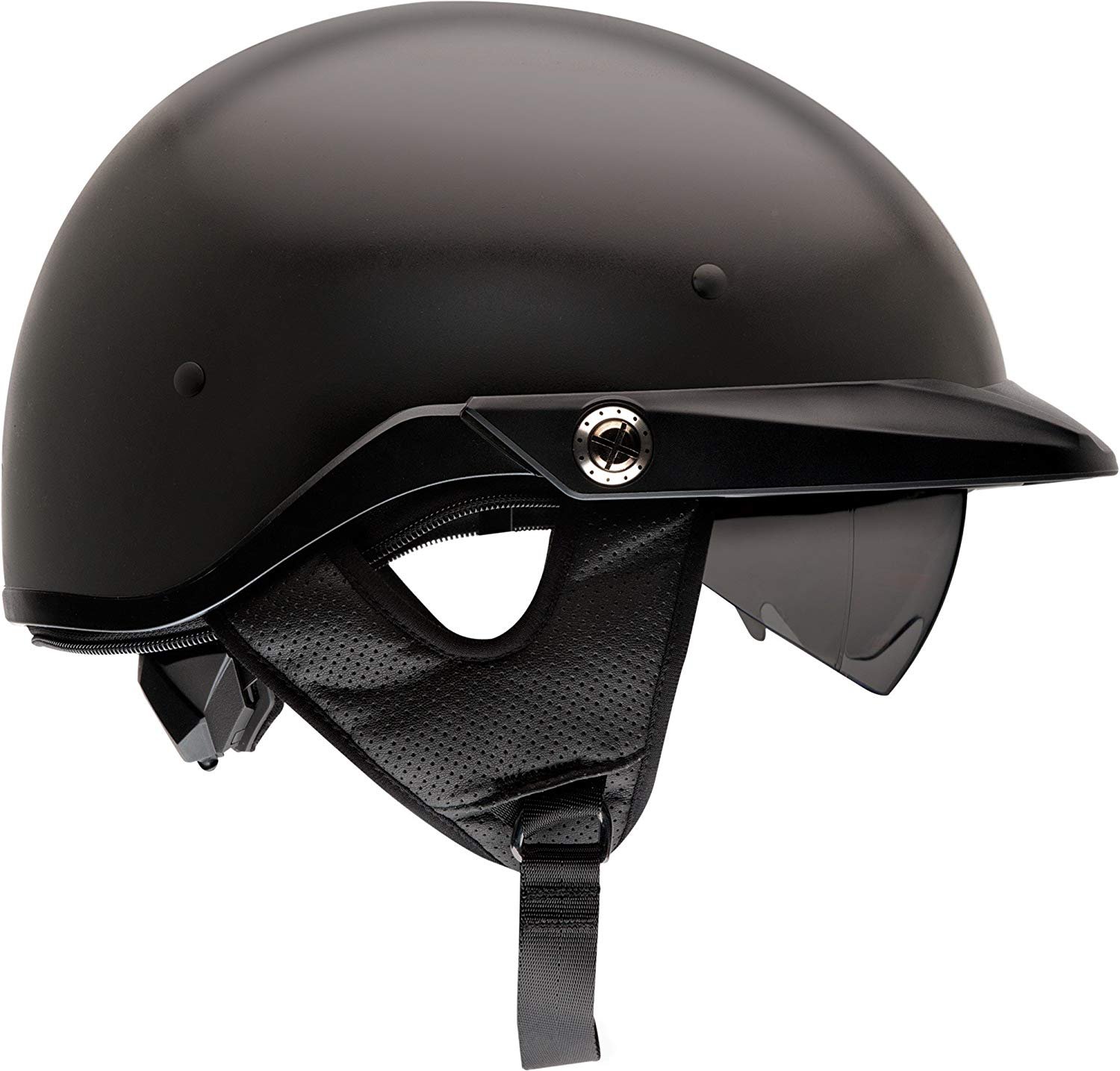 Bell Pit Boss Open-Face Motorcycle Helmet - DOT Approved (Matte Black, Medium) - Cruiser & Chopper Riding, Vintage Bike Style, Urban Commuting