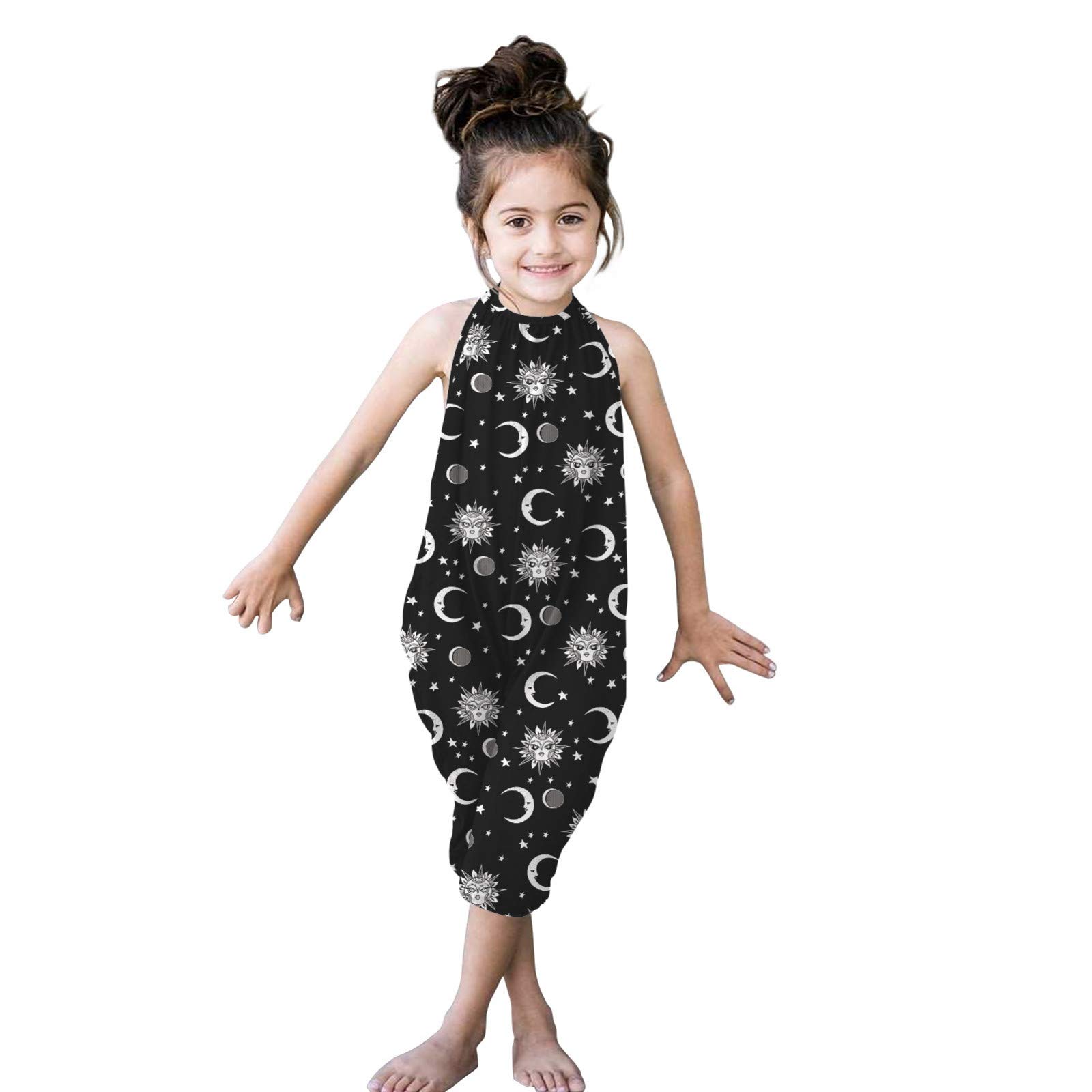 LISfsa Newborn Baby Summer Romper Jumpsuit - Cute Star Print Strap Romper for Toddler Girls & Kids - 1 Piece Lightweight Summer Outfit for Beach, Park & Outdoor Play