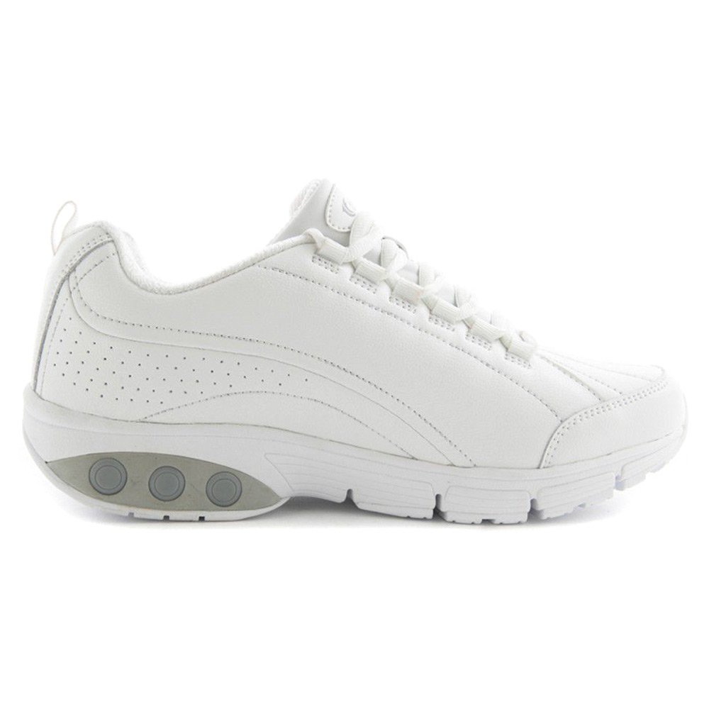 Therafit Women's Kathy Slip-Resistant Leather Athletic Shoes - Comfortable Walking & Work Shoes for Nurses, Waitresses & Healthcare Professionals
