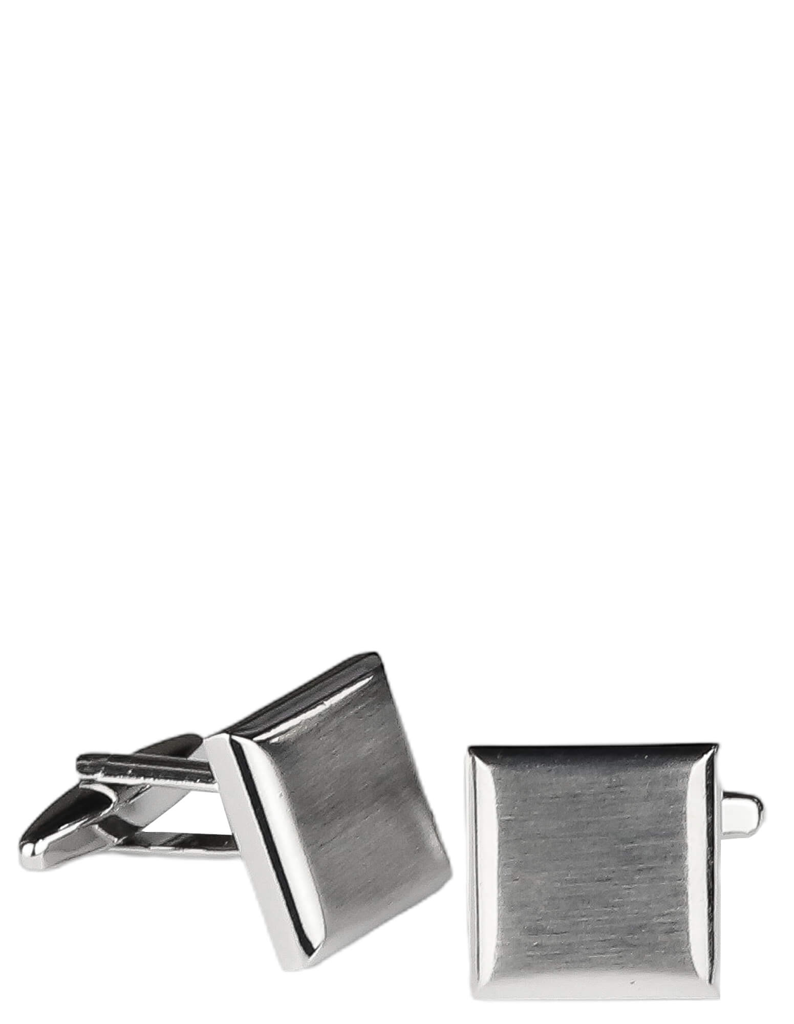 DÉCLIC Brushed Flat Square Cufflinks for Men - Sterling Silver Dress Shirt Accessories - Perfect for Weddings, Business Meetings & Formal Events