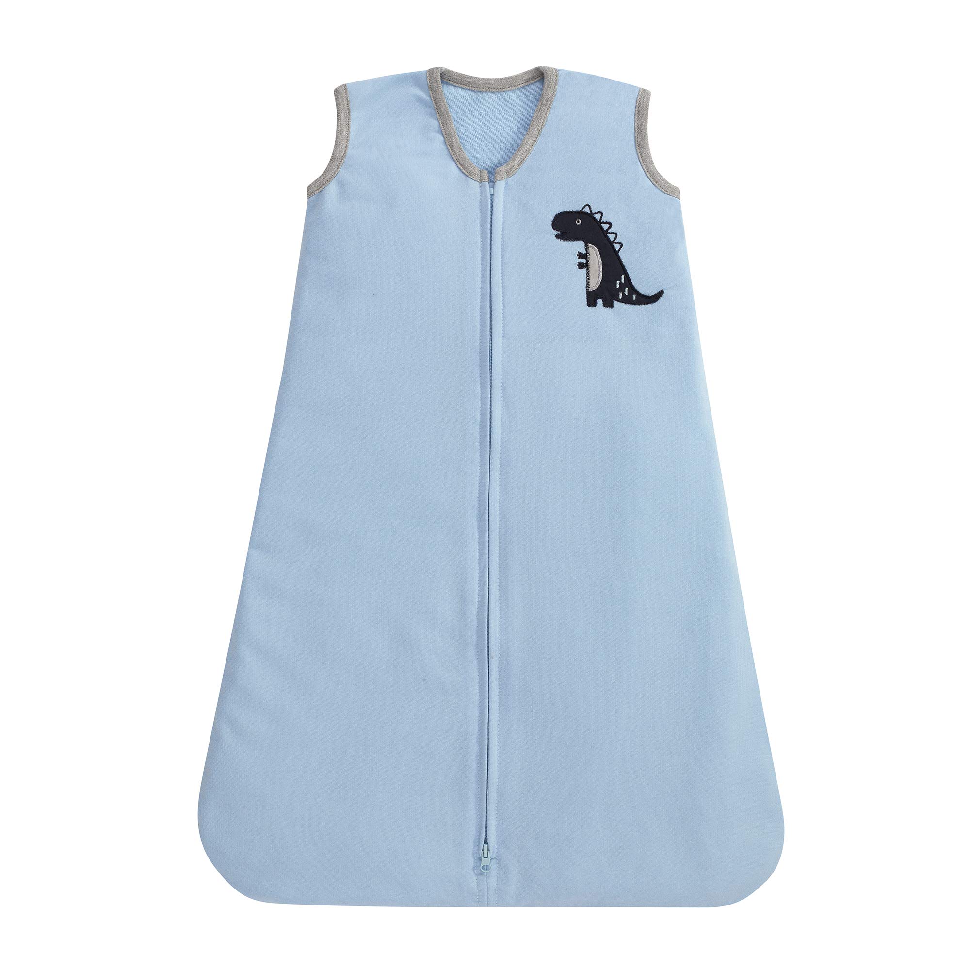 Lambs & Ivy Baby Dino Blue & White Dinosaur Nursery 6-Piece Crib Bedding Set - Soft Crib Sheets, Bumper, Skirt & More for Boys & Girls Nursery Decor