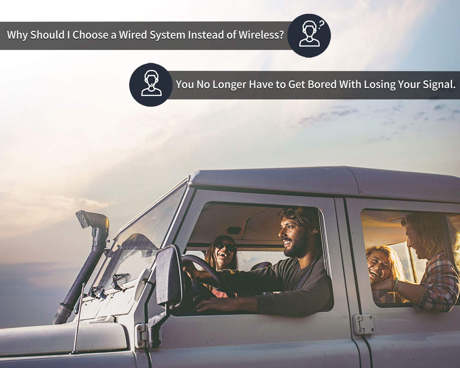 FOOKOO Ⅱ HD Backup Camera System Kit - 7'' 1080P Reversing Monitor with IP69 Waterproof Rear View Camera, Sharp CCD Chip for Trucks, Semi-Trailers, Box Trucks & RVs | Perfect for Night Driving and Tight Parking (FHD1-Wired)