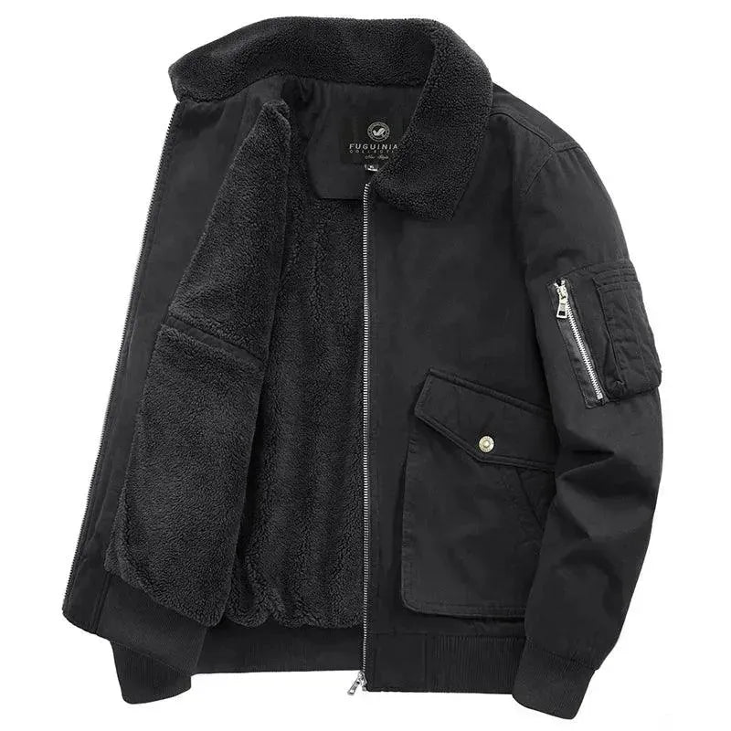 Classic Fleece Men's Winter Jacket - Warm & Cozy Outerwear for Cold Weather - Perfect for Snowboarding, Skiing & Outdoor Adventures