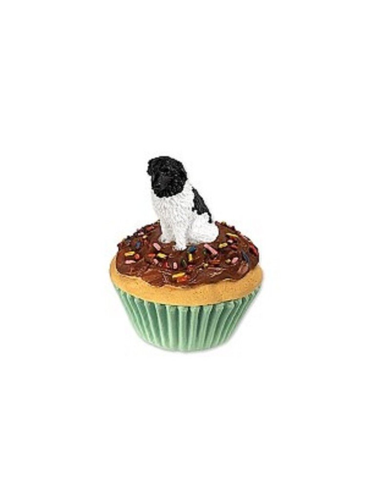 Landseer Pupcake Trinket Box - Handmade Ceramic Dog-Themed Jewelry Storage Box - Perfect for Pet Lovers, Home Decor & Gift Giving
