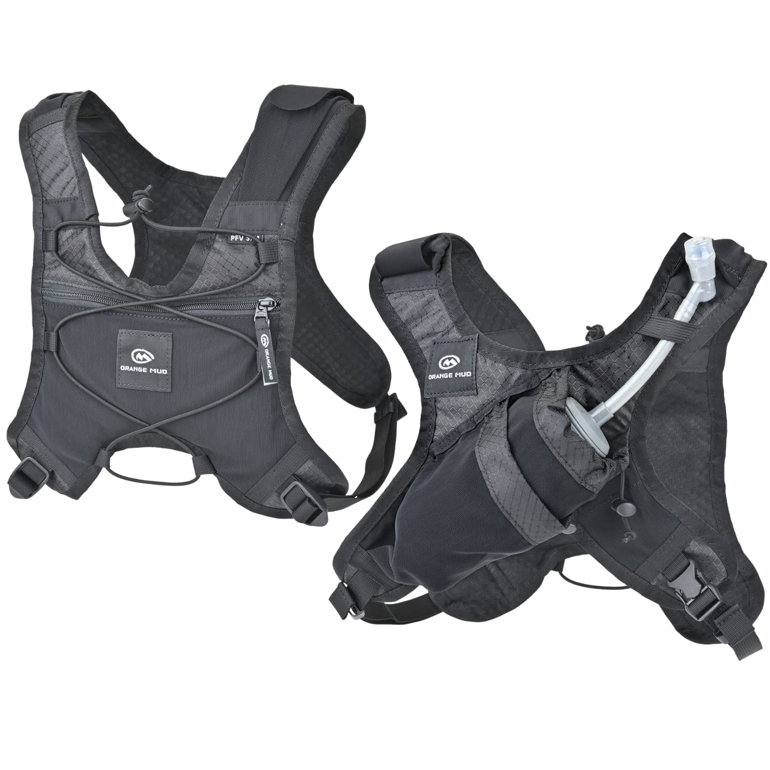 Orange Mud Phone Flask Vest 2.0 - Hydration Running Pack with Phone Pocket, Black - Perfect for Trail Running, Hiking & Outdoor Adventures