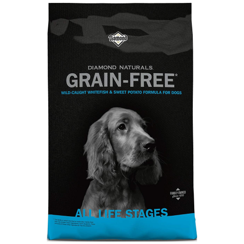 Diamond Naturals Grain-Free Dry Dog Food with Wild-Caught Whitefish & Sweet Potato - 2 Sizes for Small & Large Breeds - Perfect for Sensitive Stomachs & Skin Allergies