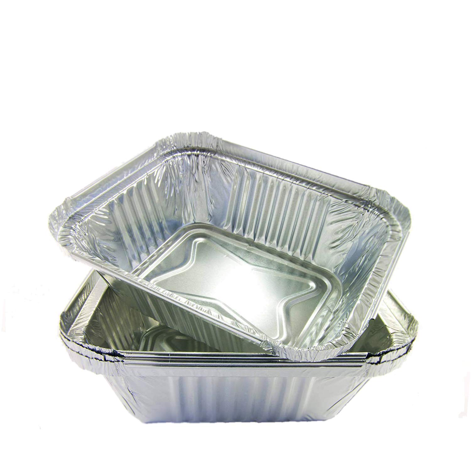 Tiger Chef Aluminum Foil Pans - 60 Pack 1 Lb Disposable Freezer & Oven Safe Containers with Dome Lids for Takeout, Baking, Cooking, Meal Prep & Food Storage | Perfect for Restaurants, Catering & Home Use