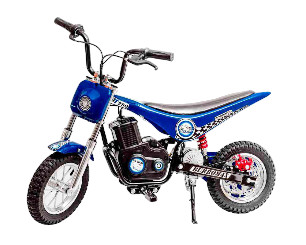 Burromax TT250 24V 250W Kids Electric Dirt Bike - Off-Road Mini Motorcycle for Boys & Girls (Blue) | Perfect for Backyard Riding, Trail Adventures & Outdoor Play