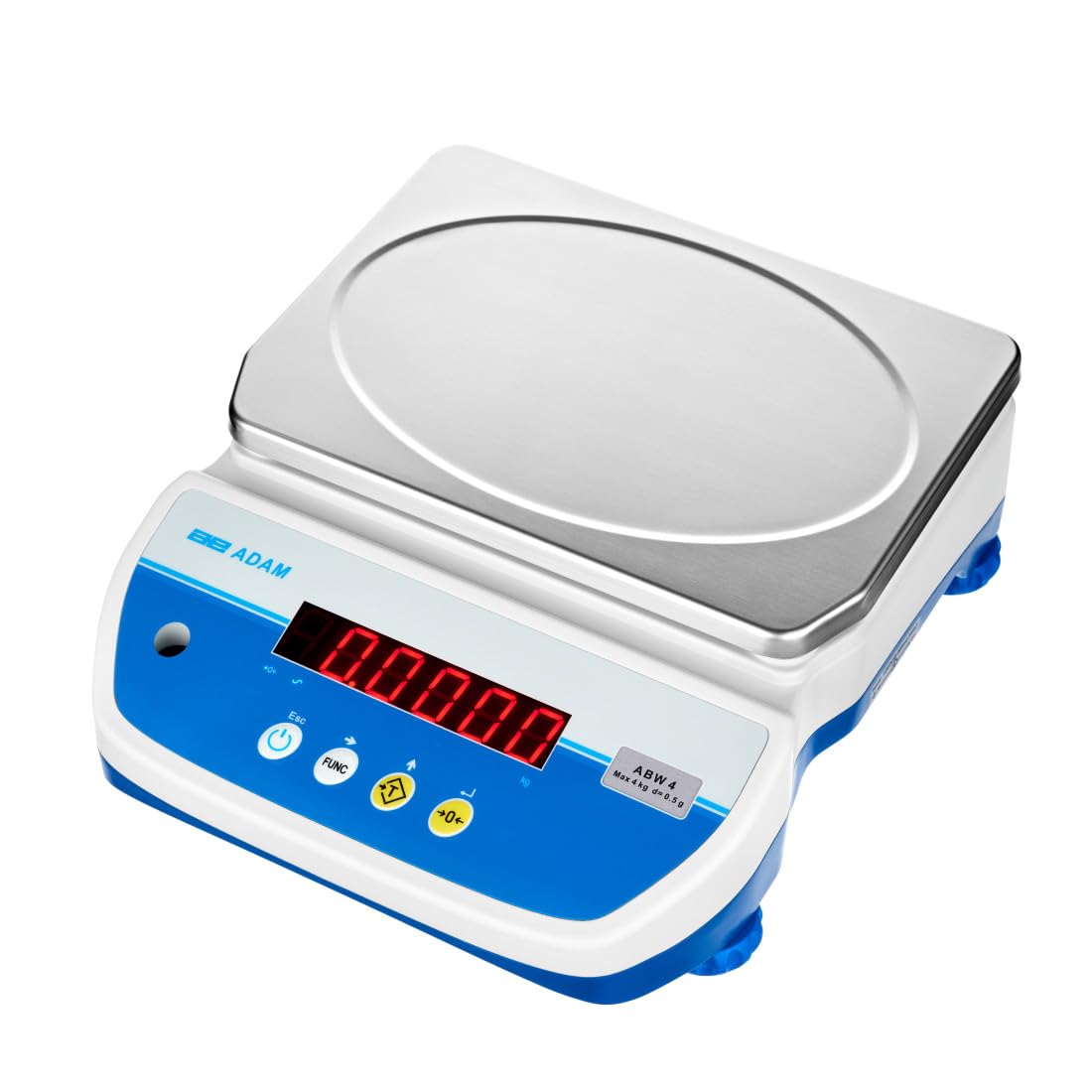 Adam Equipment ABW-4 Waterproof Digital Bench Scale 4kg x 0.5g Precision, IP67 & NSF Certified - Food Grade Washdown Scale for Professional Kitchens, Food Production & Industrial Use