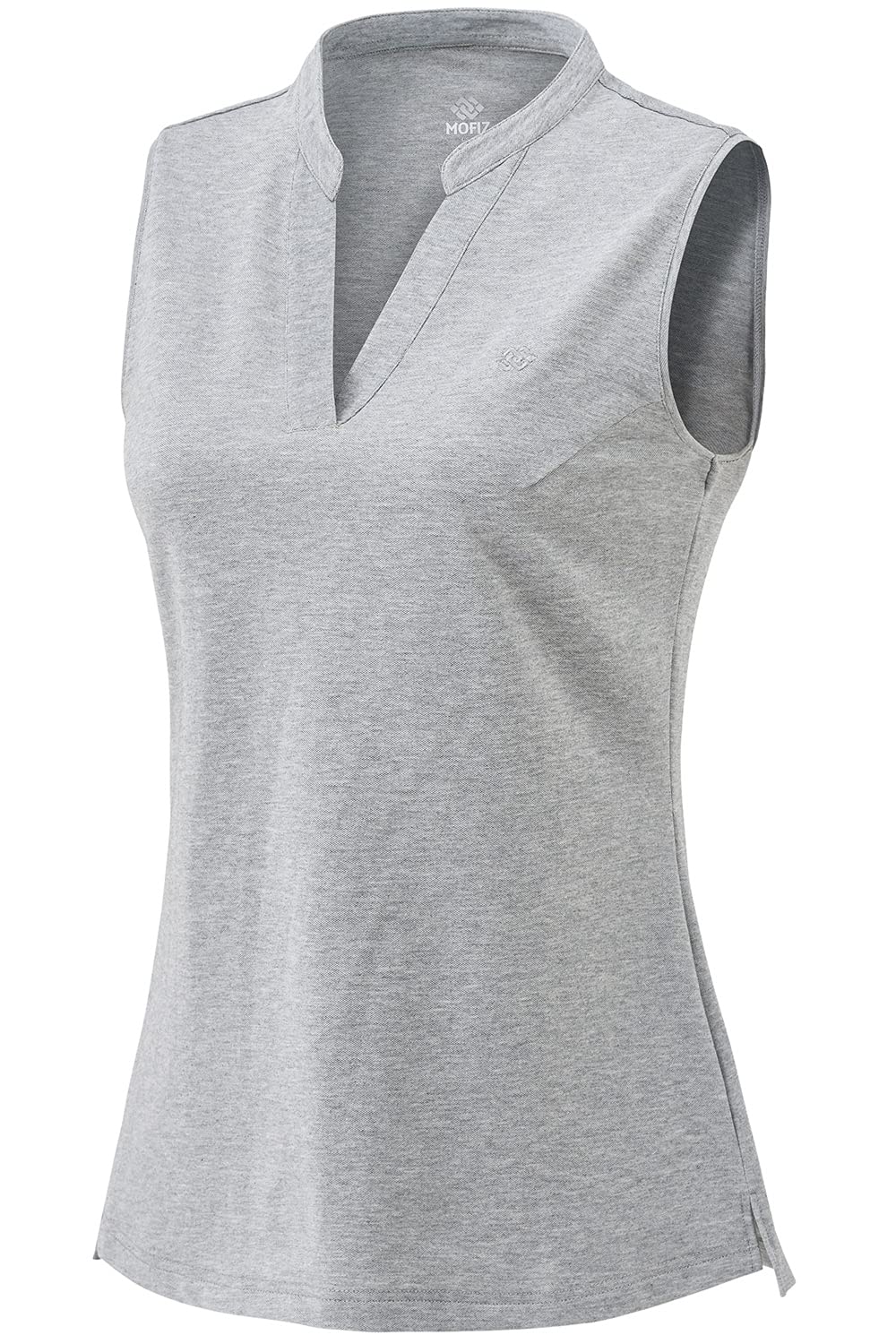JINSHI Women's Sleeveless V-Neck Golf Polo Shirt - Breathable Athletic Workout Top for Tennis, Running & Gym - Moisture Wicking Performance Apparel