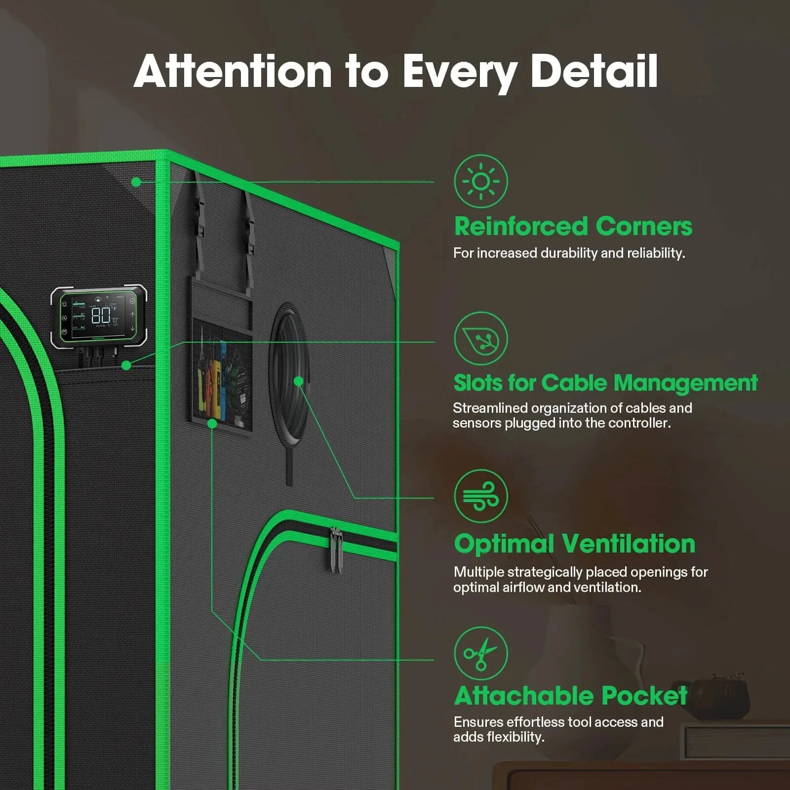 Vivosun Smart Grow Tent Kit Pro - 4x4 Feet Indoor Hydroponic System with 2 T6 LED Grow Lights for 4 Plants | Perfect for Home Gardening, Seed Starting & Indoor Plant Cultivation