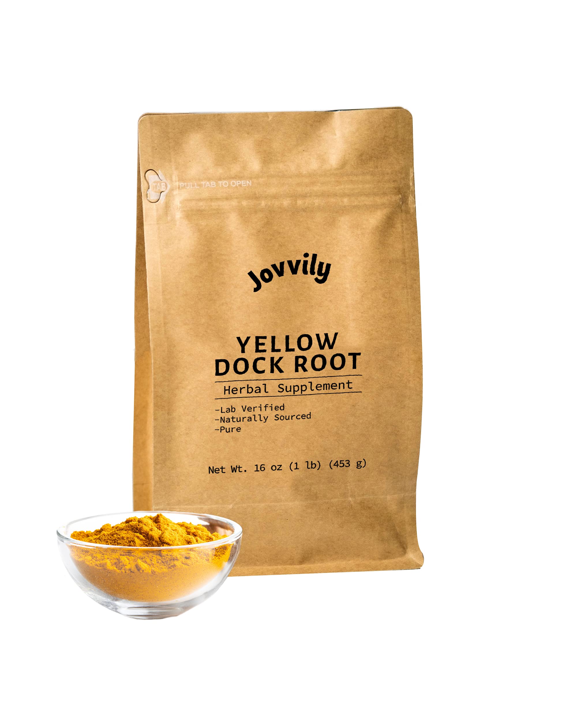 Premium Yellow Dock Root Powder - 1lb (16oz) Organic Herbal Supplement - Gluten Free, Non-GMO, Lab Tested for Purity - Supports Digestion & Liver Health - Perfect for Teas, Tinctures & Herbal Remedies