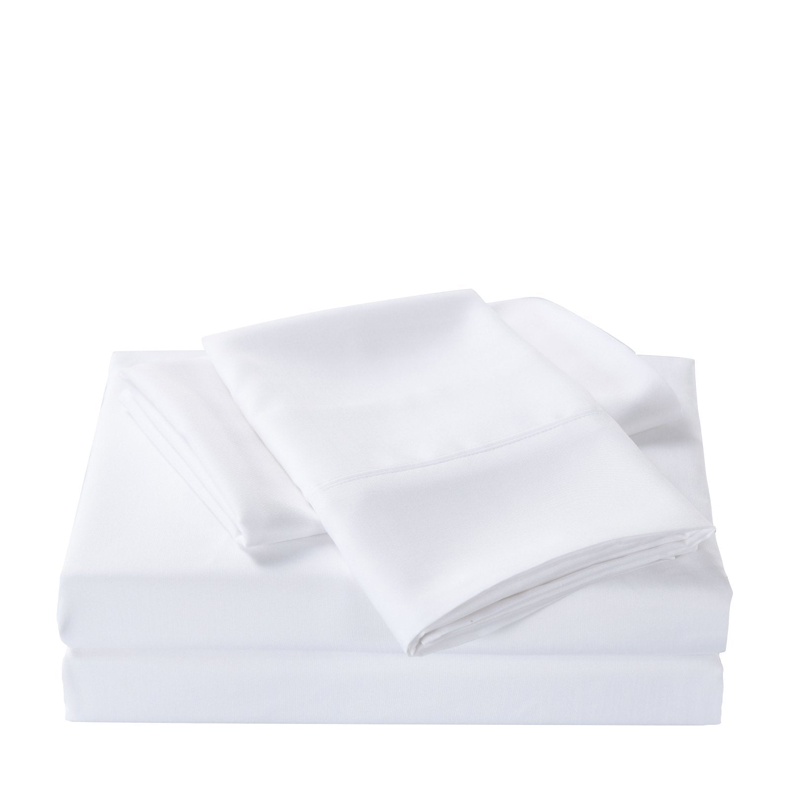 Casa Decor 2000 Thread Count Bamboo Cooling Sheet Set - Ultra Soft, Breathable & Hypoallergenic Bed Sheets for King & Single Size - Perfect for Hot Sleepers & All-Season Comfort in White