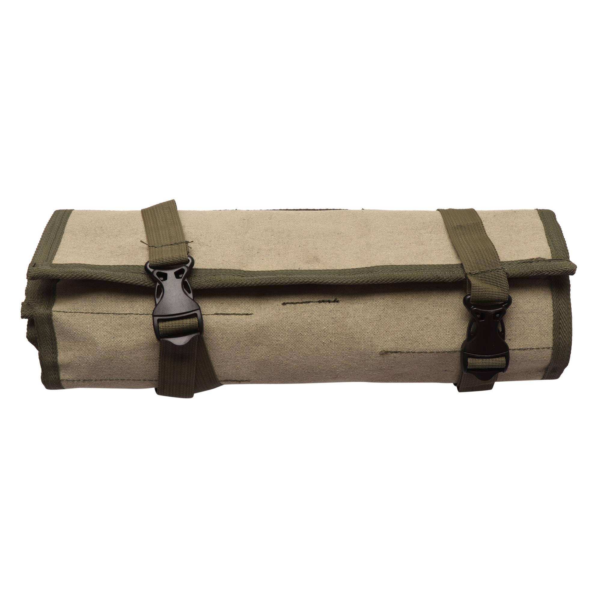 35-Pocket Heavy Duty Wrench Pouch - Metric & Standard Tool Organizer Roll-Up Bag - 100% Cotton Canvas Tool Storage (Sand Washed Olive Drab) - Perfect for Mechanics, DIY Projects & Workshop Organization (Tools Not Included)