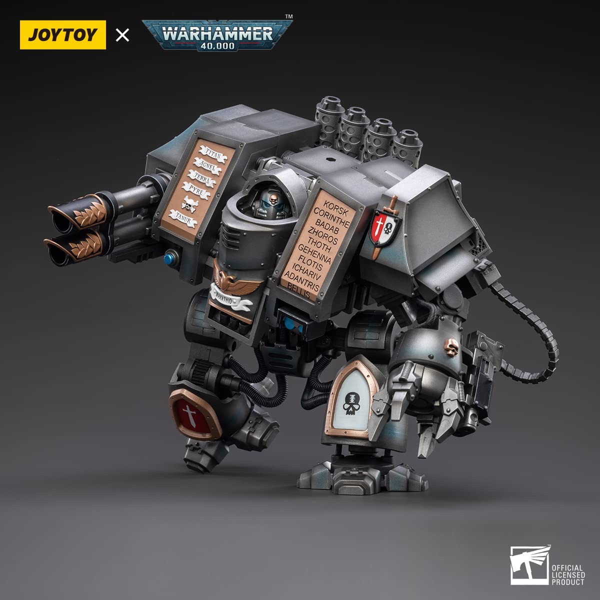 Warhammer 40K Grey Knight Dreadnought Action Figure - 1/18 Scale 4-Inch Licensed Collectible Military Model Kit for Tabletop Gaming & Display | Perfect for Warhammer Fans, Miniature Collectors & Sci-Fi Decor