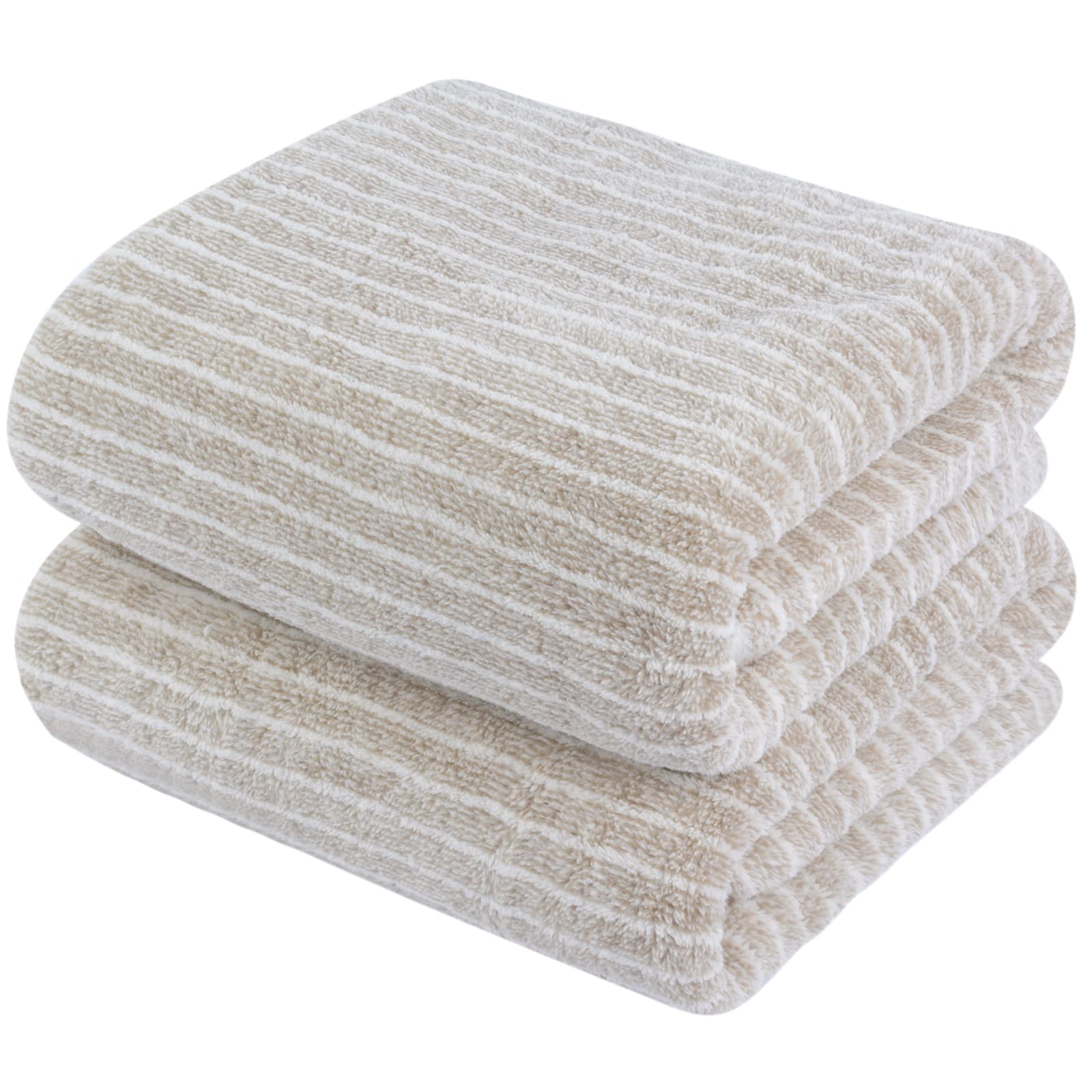 **KinHwa Premium Microfiber Bath Towels Set of 2 – Ultra Soft, Super Absorbent Large Bath Towels (30x60 Inches) for Bathroom, Gym, Travel, Yoga & Spa – Quick-Drying, Lightweight & Skin-Friendly (Brown)**    *Perfect for Home, Hotels, Beach, Pool & Post-Workout Refreshment*